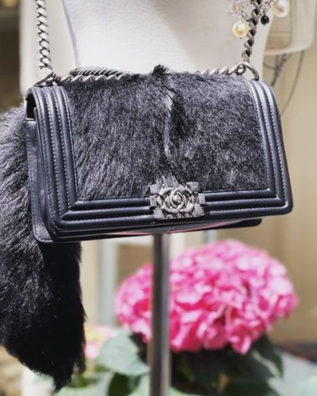 Chanel Boy Bag in Red Patent Leather