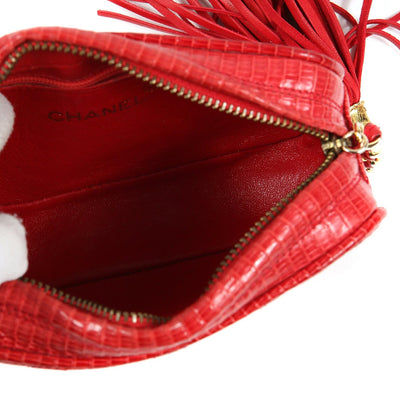 Chanel Braise Red Lizard Clutch - Only Authentics