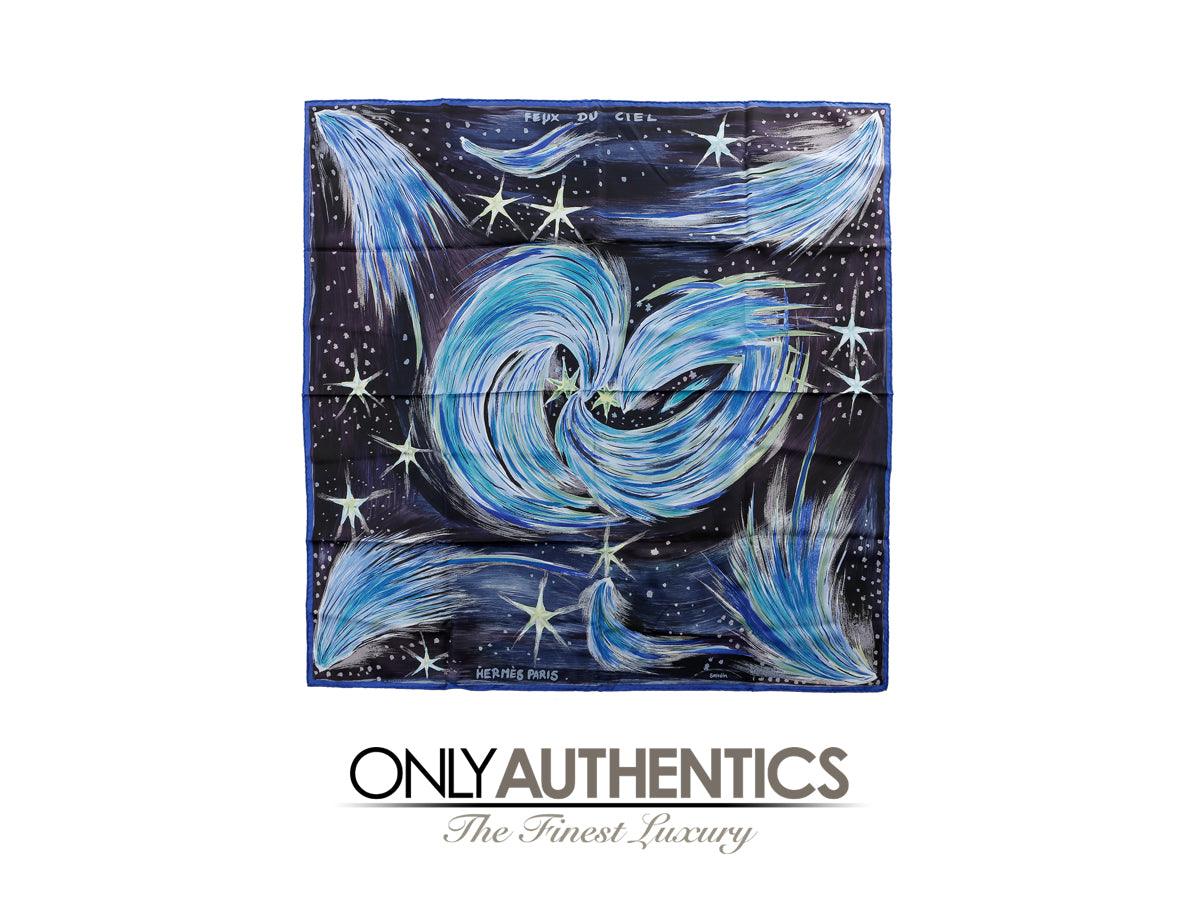 Hermès Blue Feux du Ciel Silk Scarf – Only Authentics