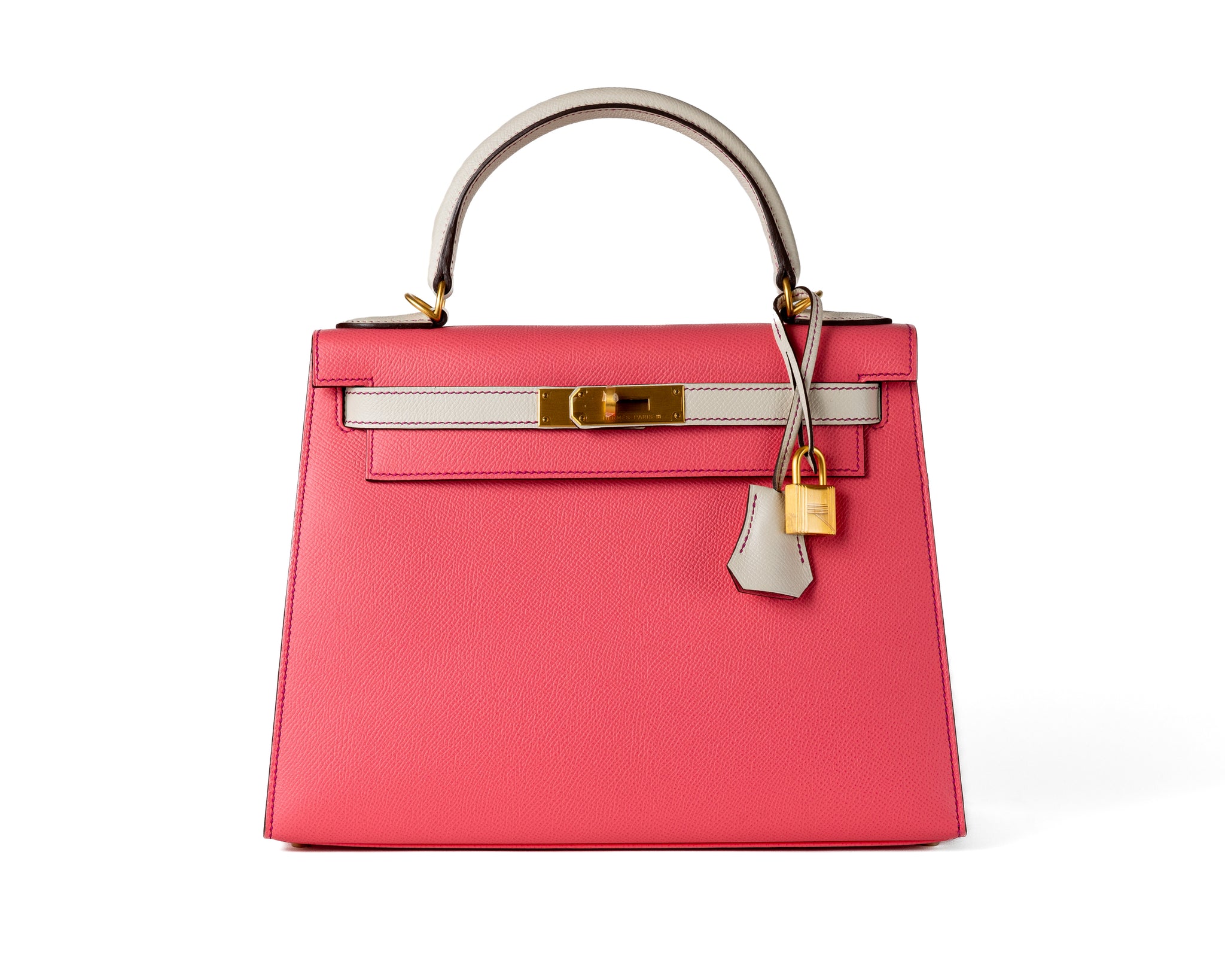 Bright Orange Hermes Constance Bag with Silver Hardware