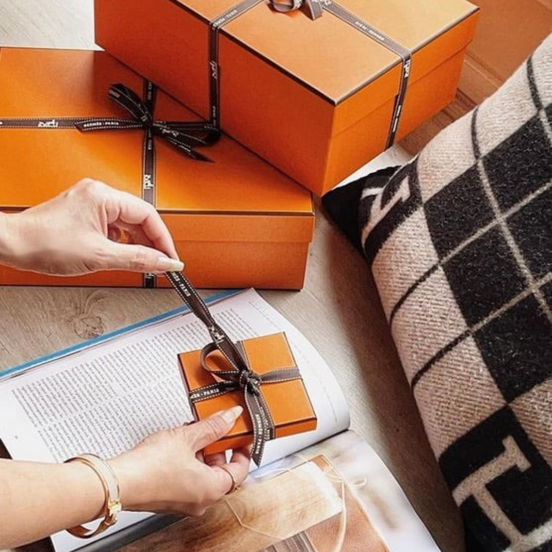 Bright Orange Hermes Constance Bag with Silver Hardware