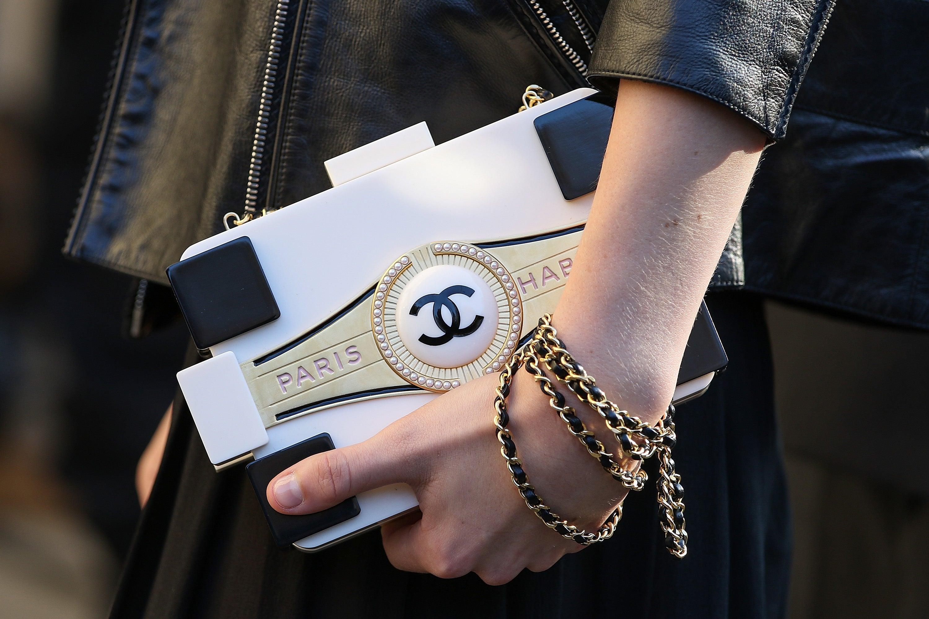 Chanel Lucite Cassette Clutch - Black Clutches, Handbags
