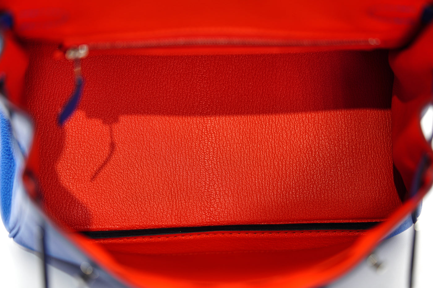 Hermès Bleu Zellige and Capucine Taurillon Novillo Verso Birkin 25