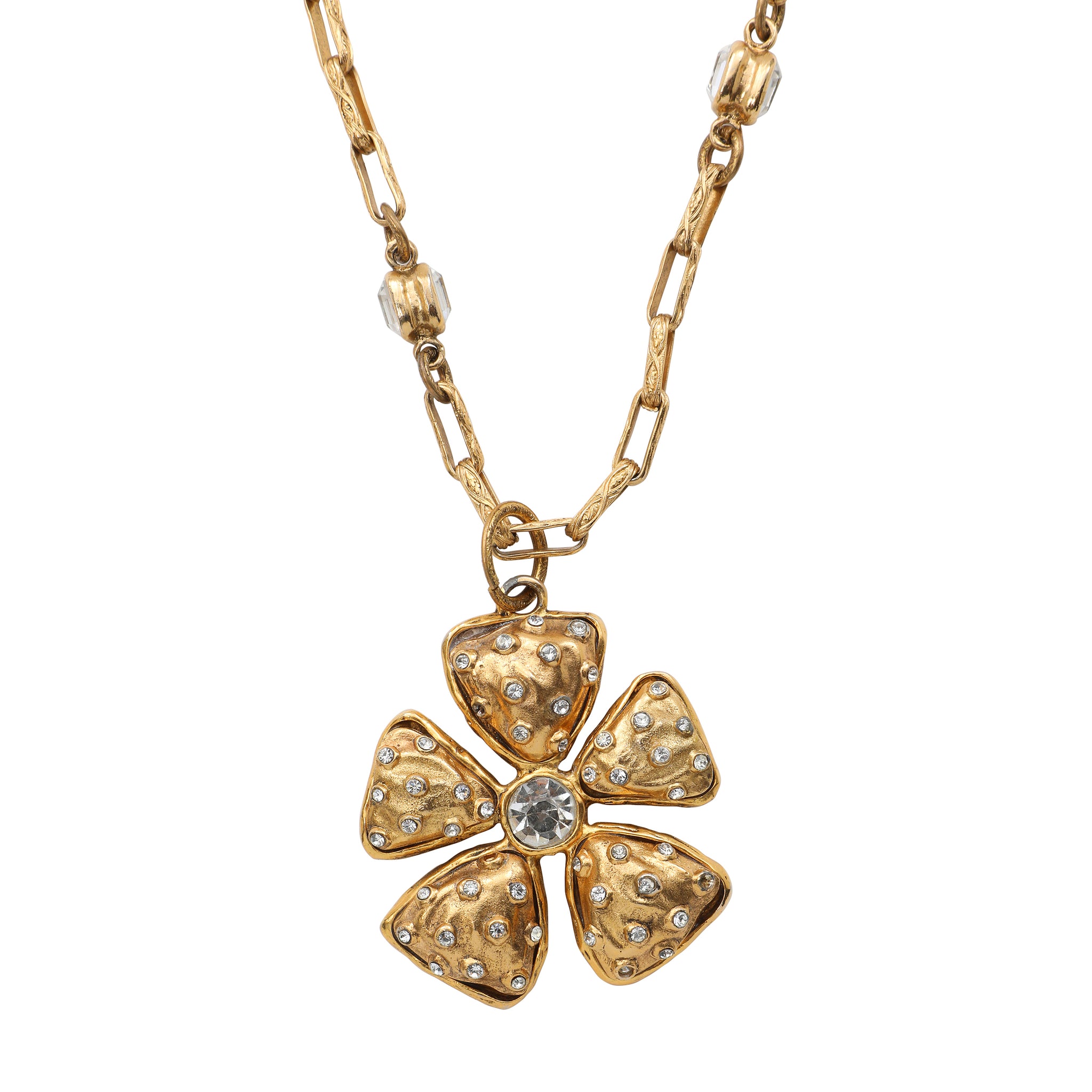 Chanel Shamrock Gold Necklace