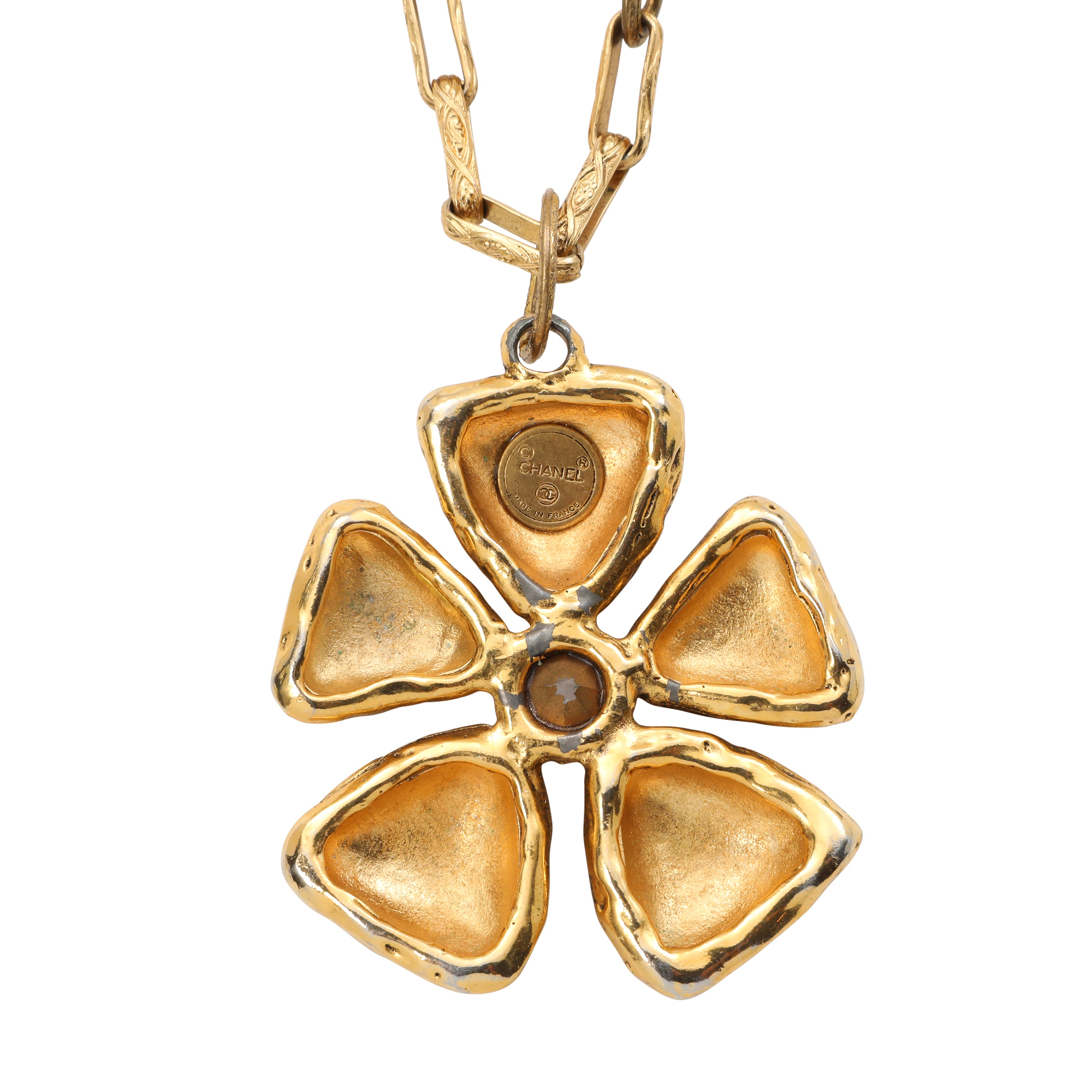Chanel Shamrock Gold Necklace
