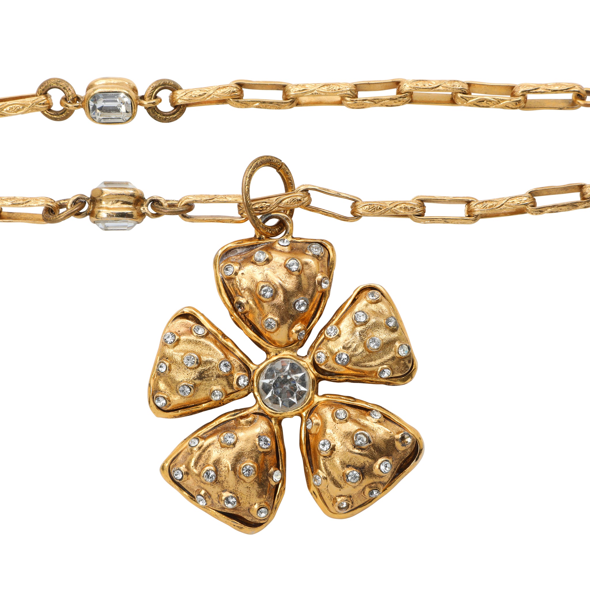 Chanel Shamrock Gold Necklace