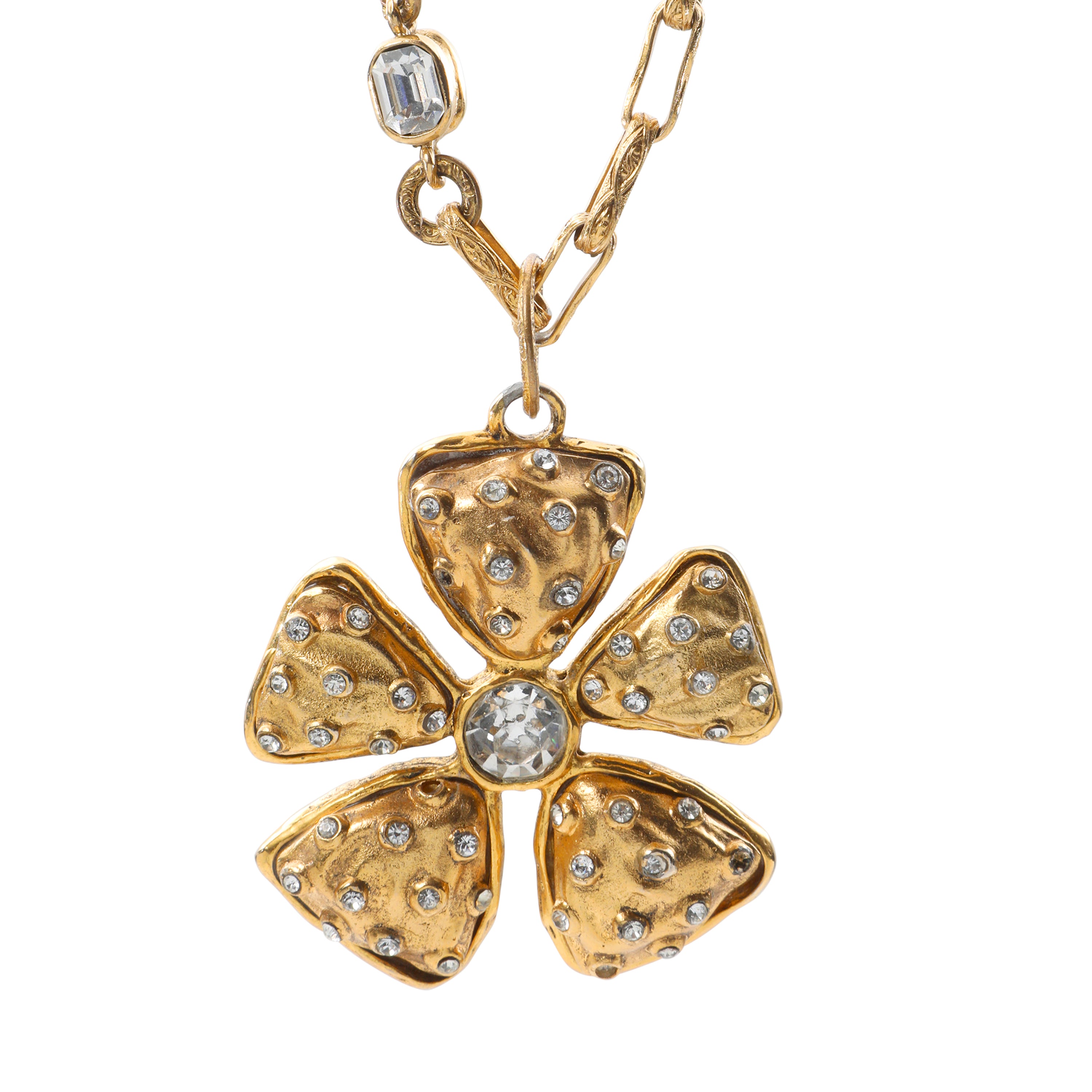 Chanel Shamrock Gold Necklace