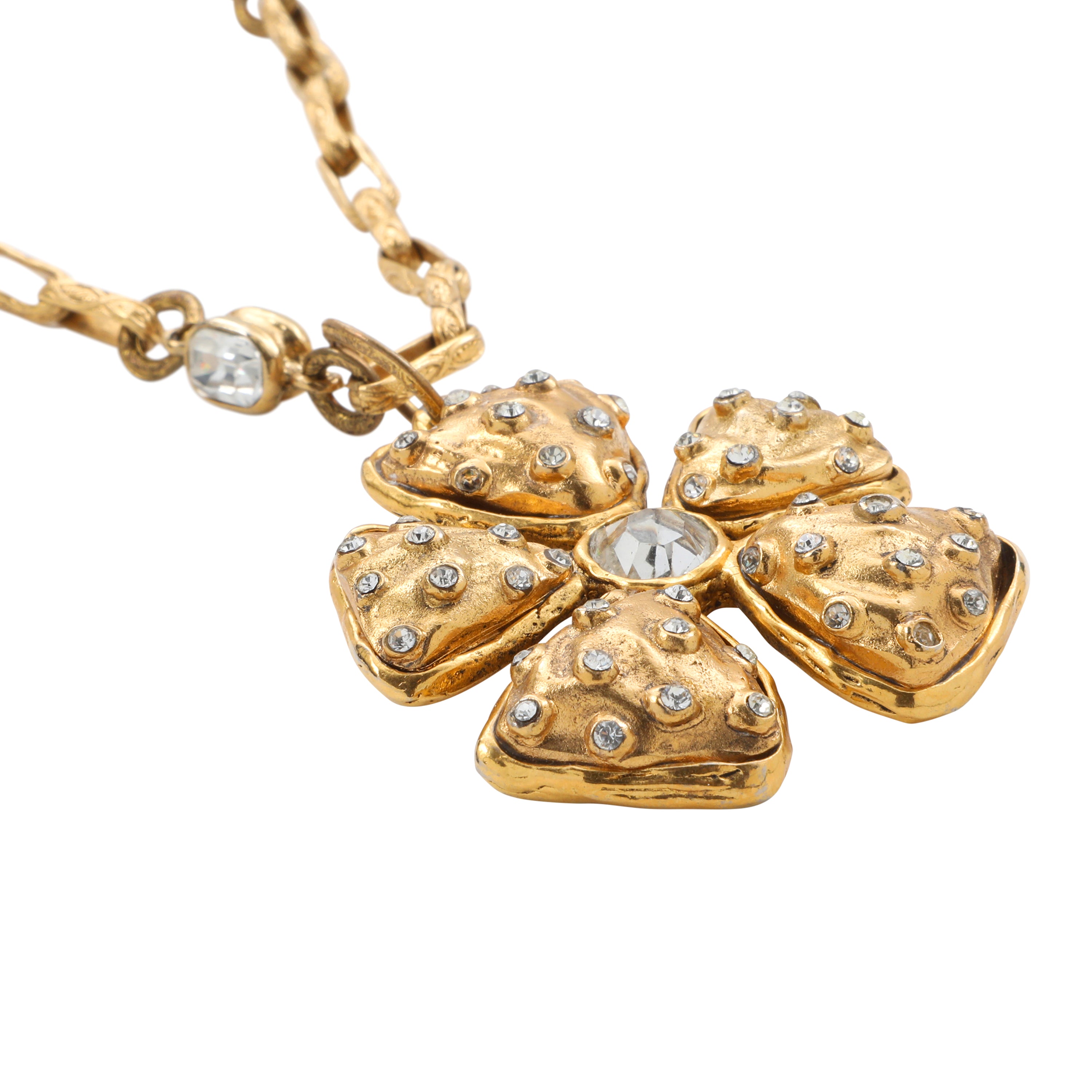 Chanel Shamrock Gold Necklace