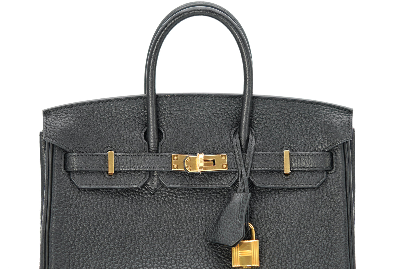 HERMÈS 25CM BIRKIN BLACK TOGO LEATHER GHW