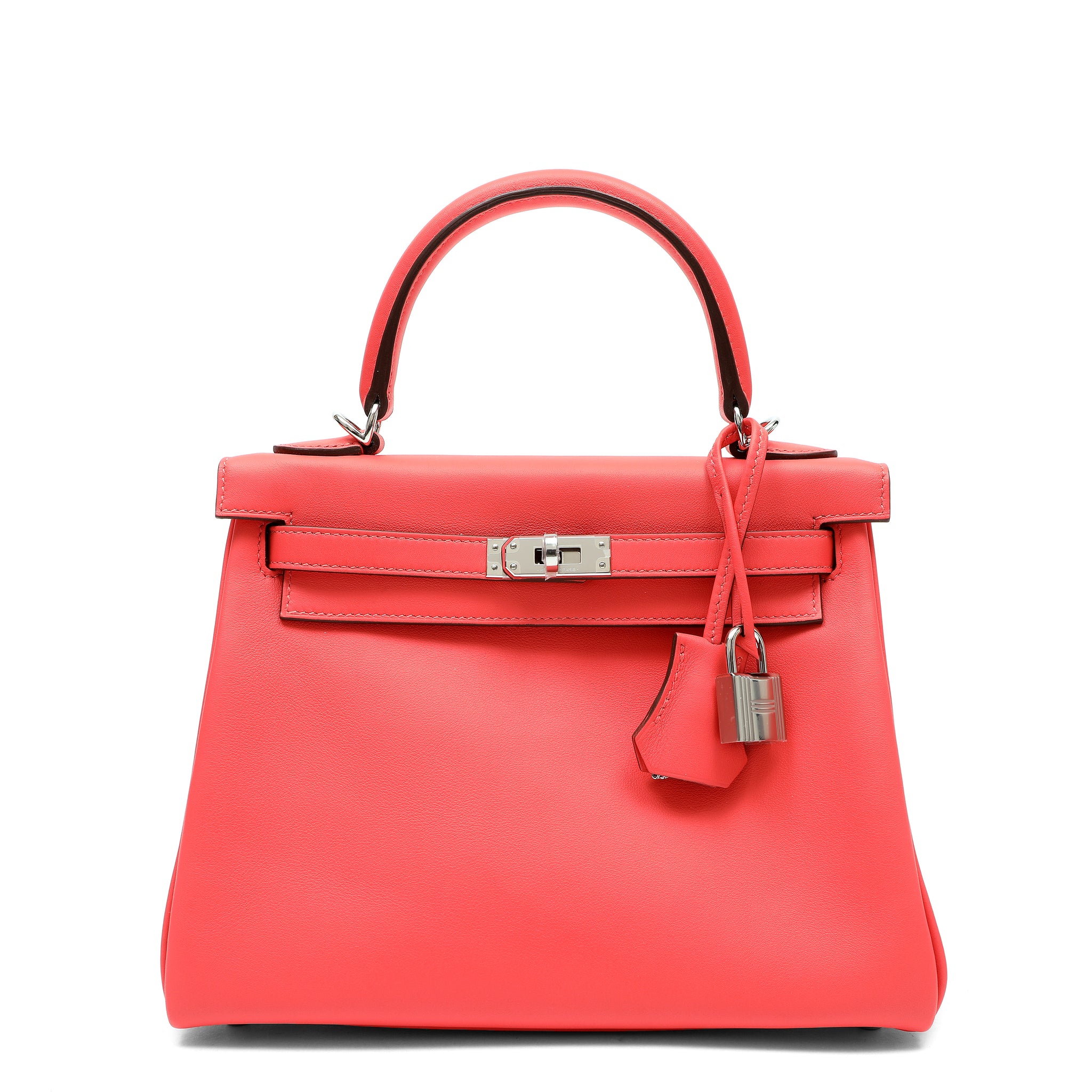 Hermes 25cm Rose Taxes Swift Kelly w PH