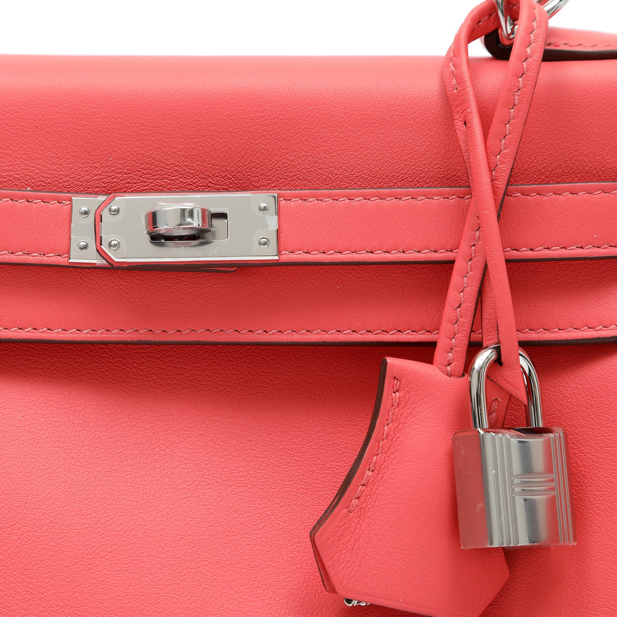 Hermes 25cm Rose Taxes Swift Kelly w PH