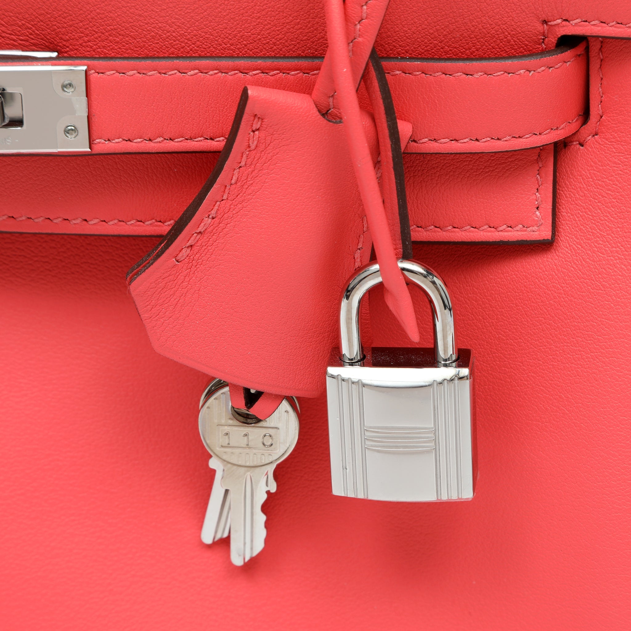 Hermes 25cm Rose Taxes Swift Kelly w PH