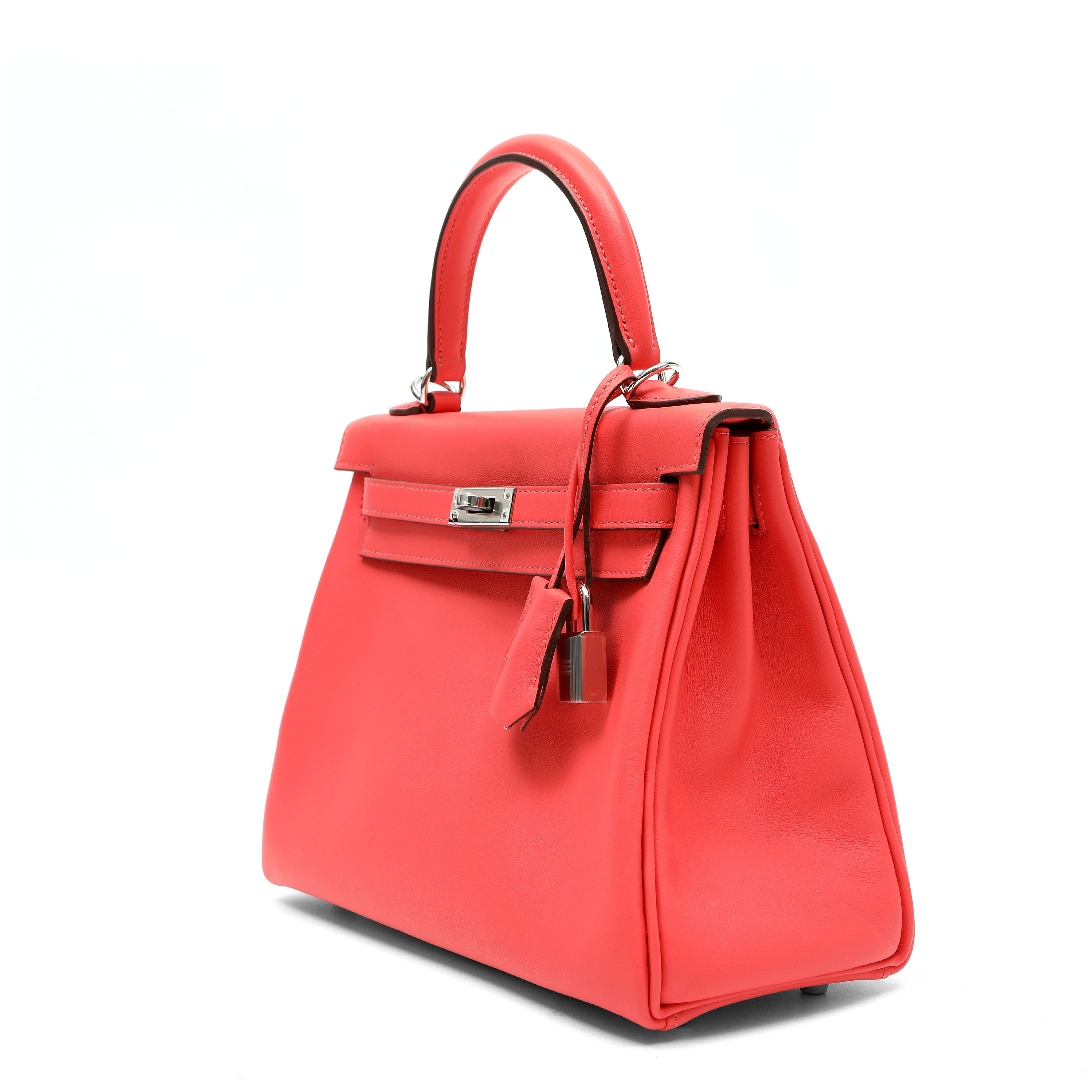 Hermes 25cm Rose Taxes Swift Kelly w PH