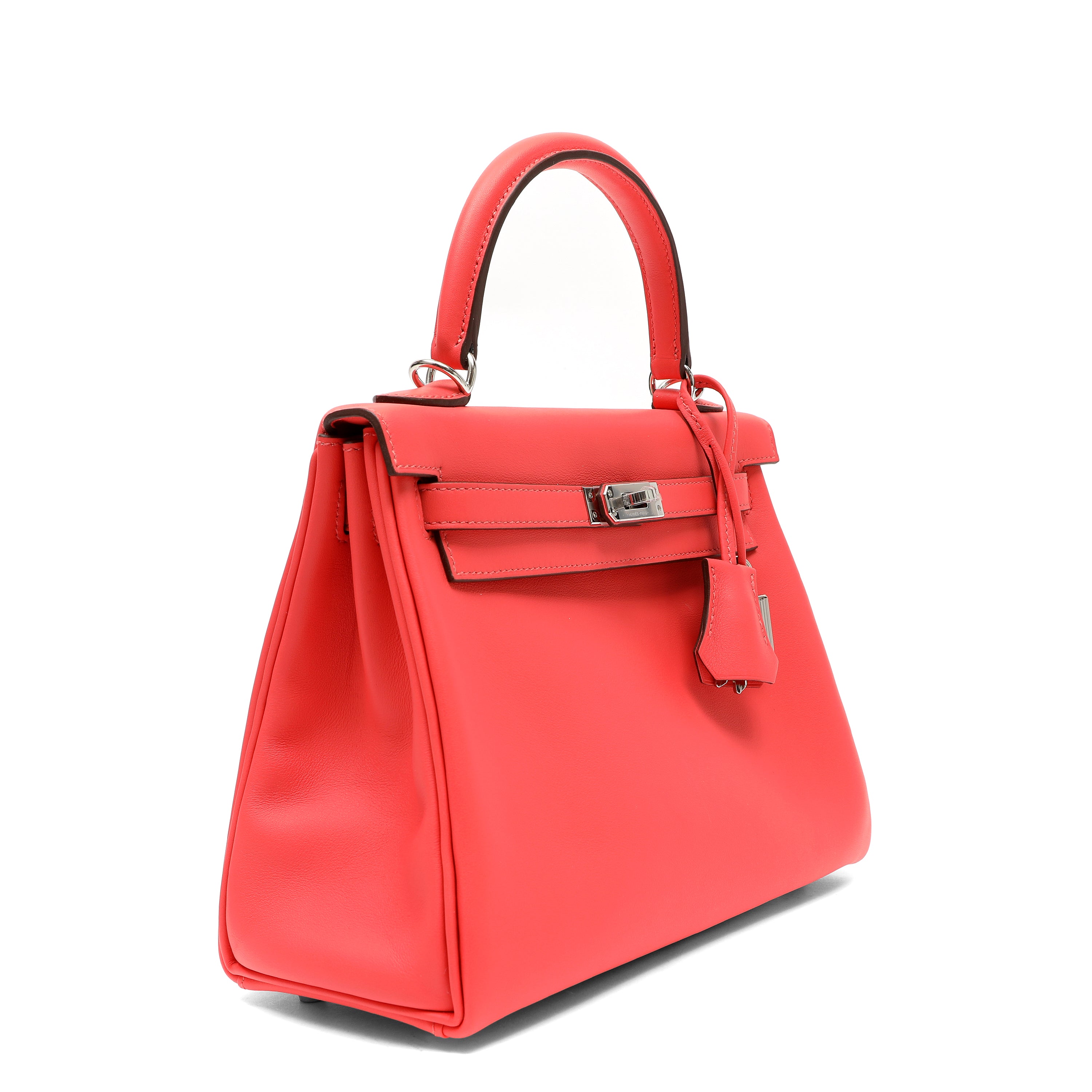 Hermes 25cm Rose Taxes Swift Kelly w PH