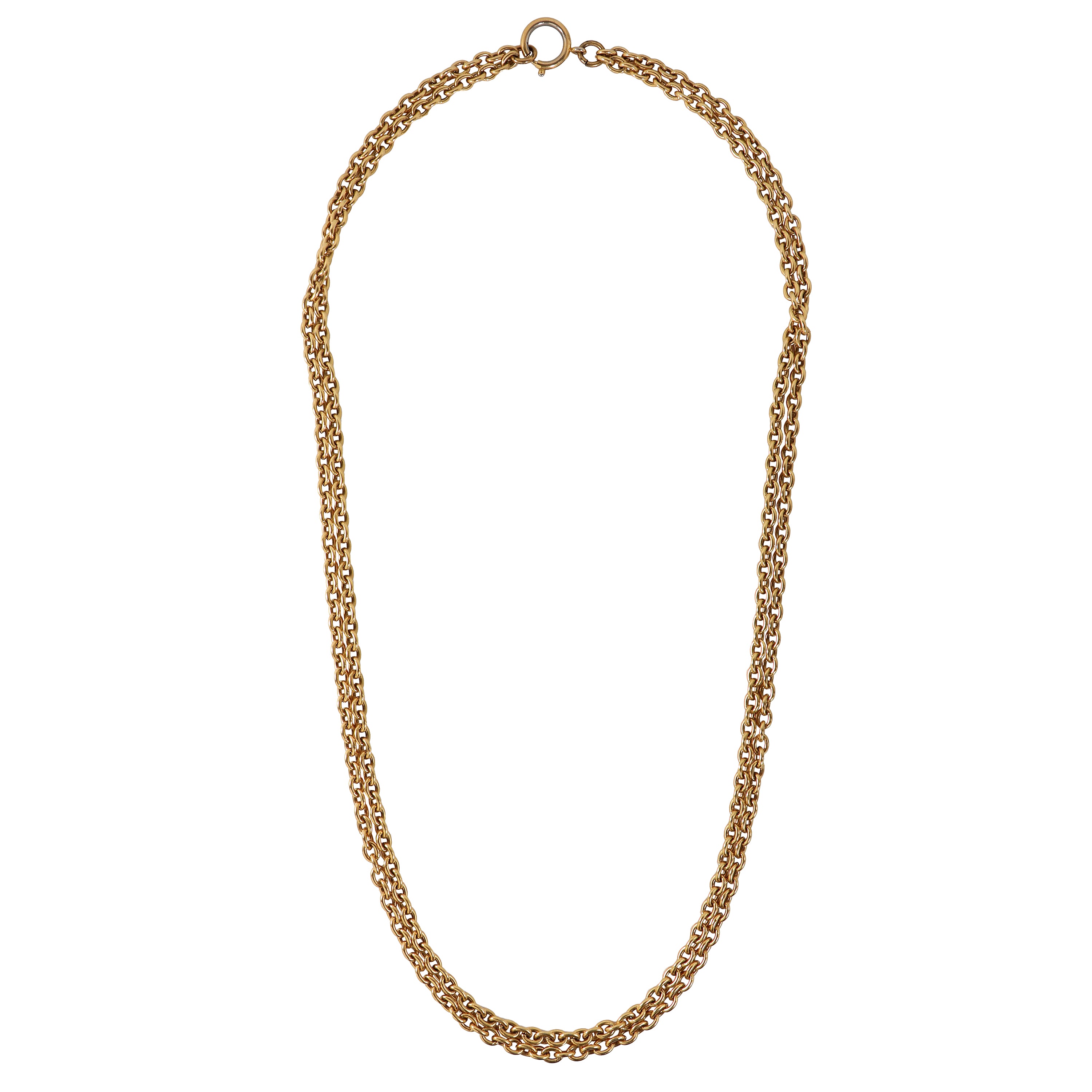 Chanel Vintage Double Layer Chain-link Necklace