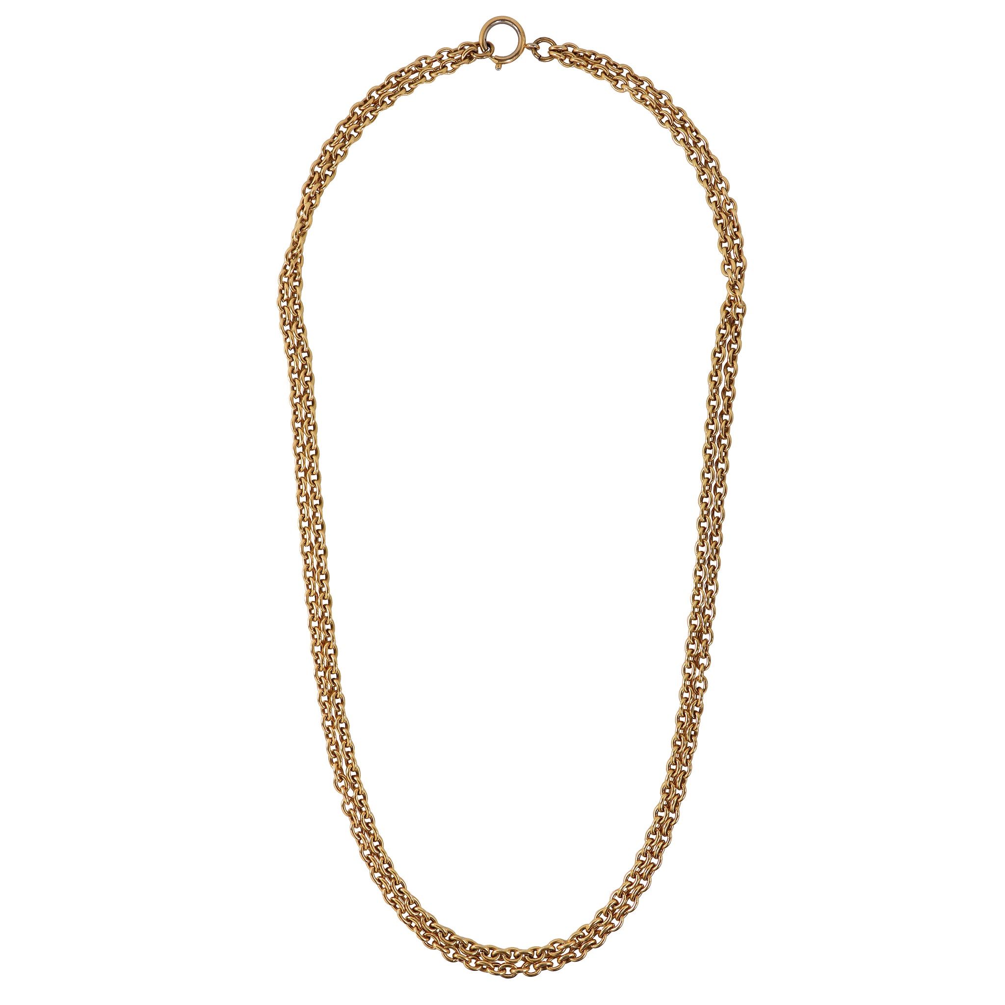 Chanel Vintage Double Layer Chain-link Necklace