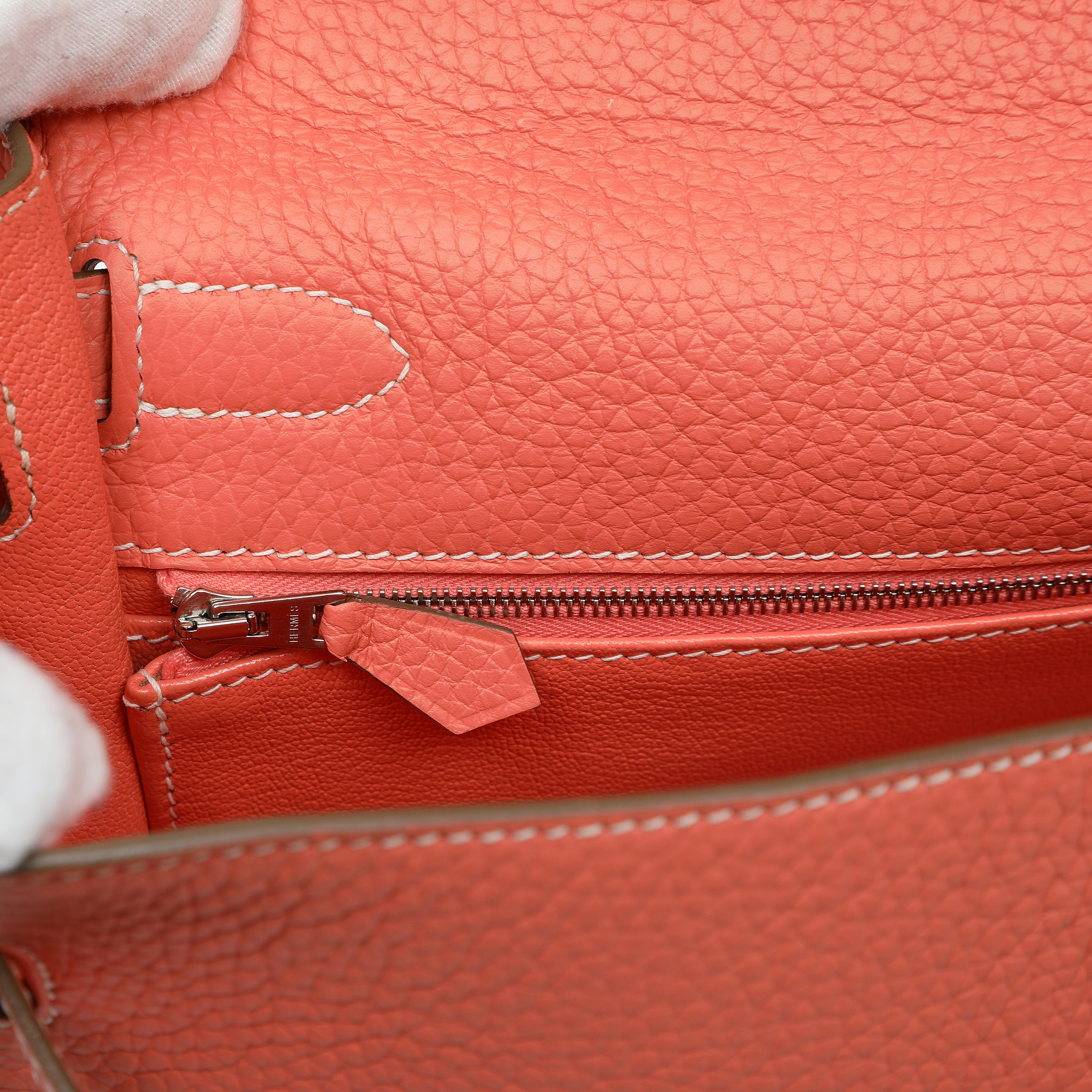 Hermès Kelly 32cm Crevette Clemence w/Palladium Hardware