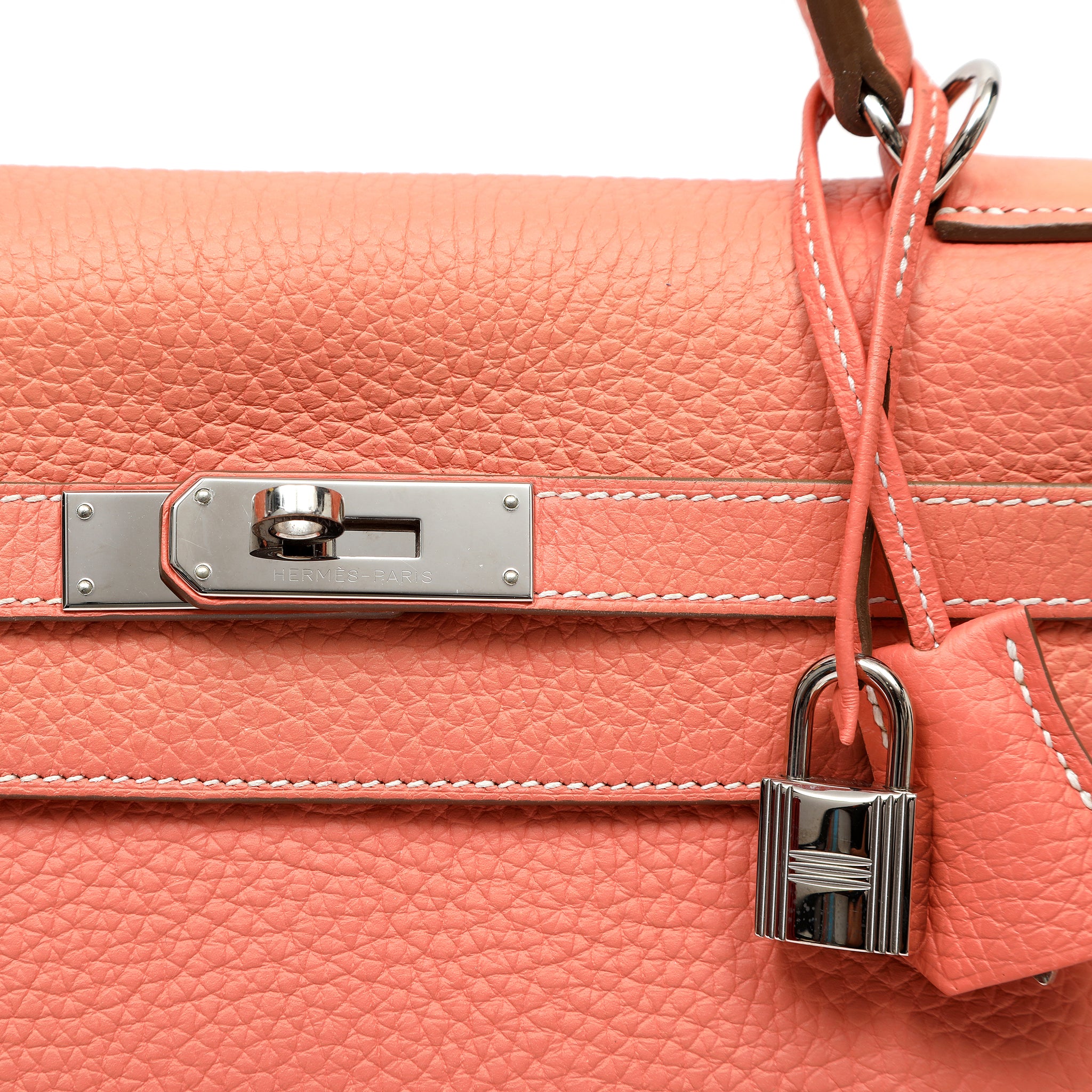 Hermès Kelly 32cm Crevette Clemence w/Palladium Hardware