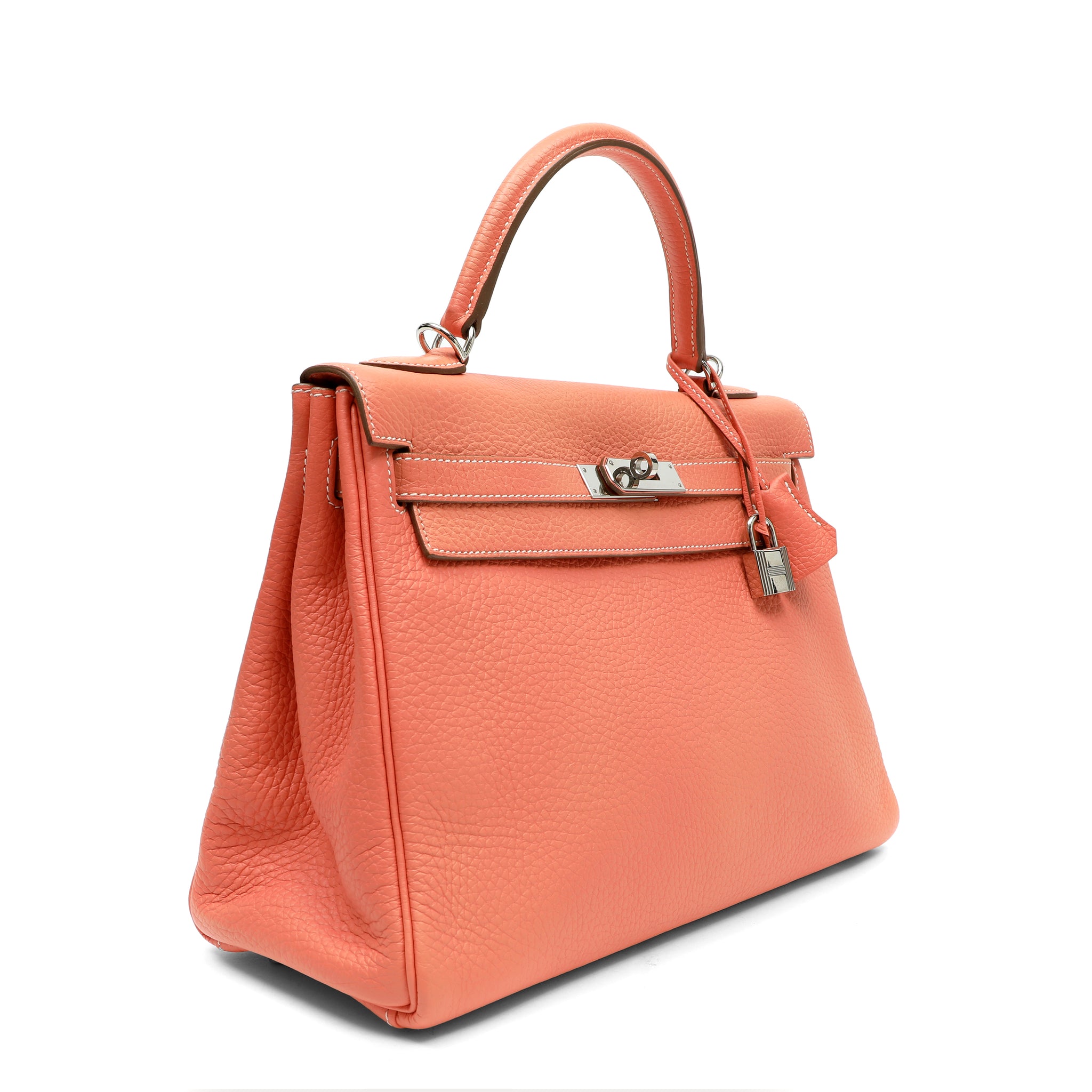 Hermès Kelly 32cm Crevette Clemence w/Palladium Hardware