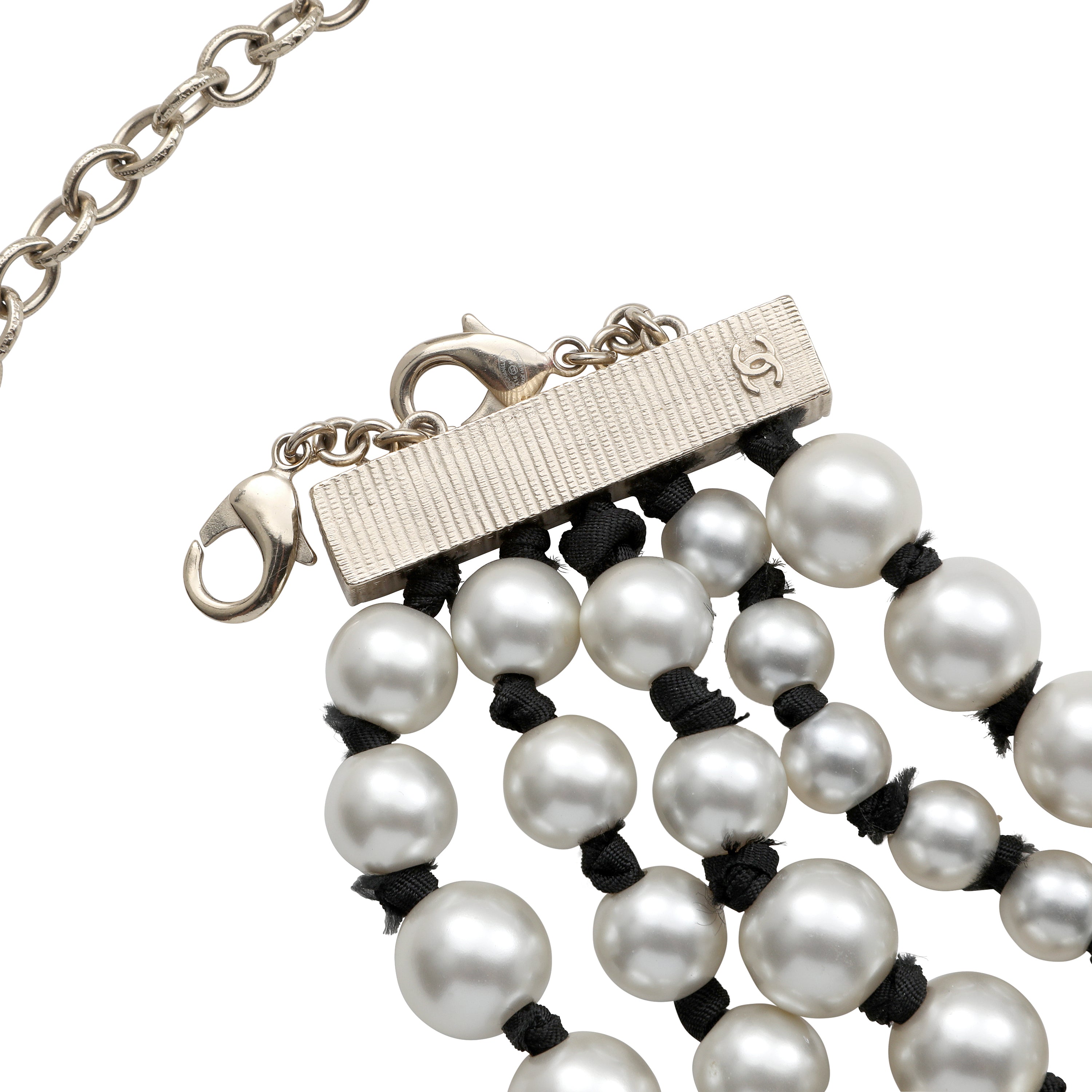 Chanel Five Strand Pearl Bead Choker