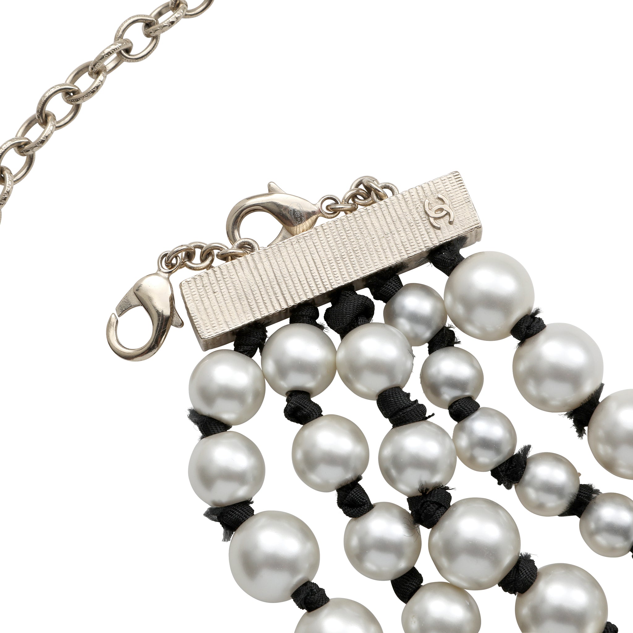 Chanel Five Strand Pearl Bead Choker