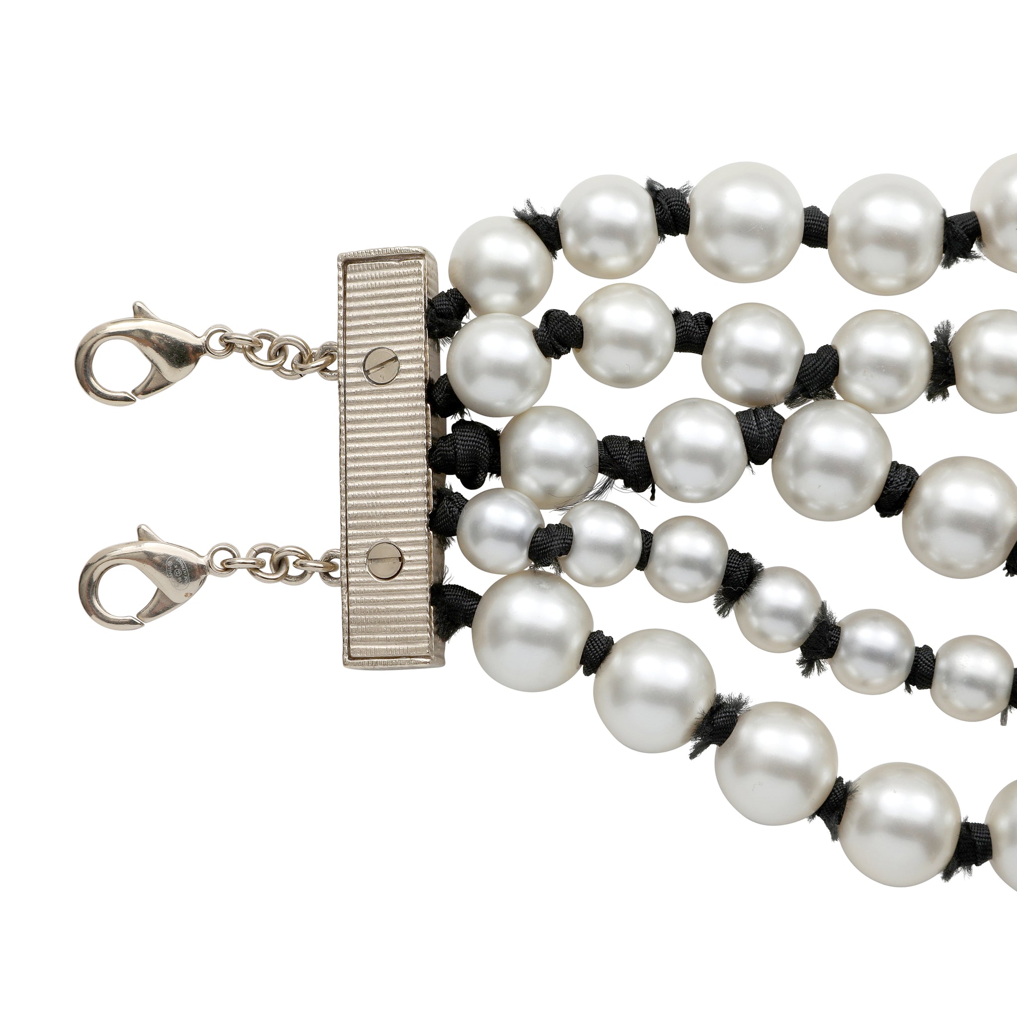 Chanel Five Strand Pearl Bead Choker