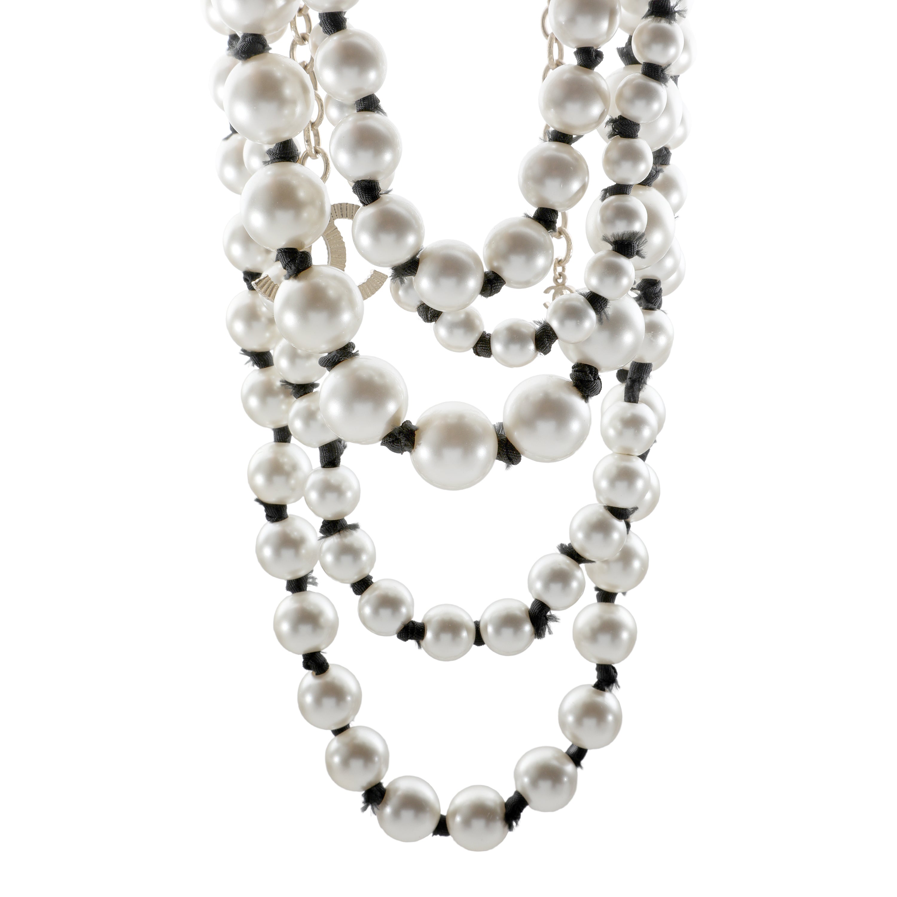 Chanel Five Strand Pearl Bead Choker