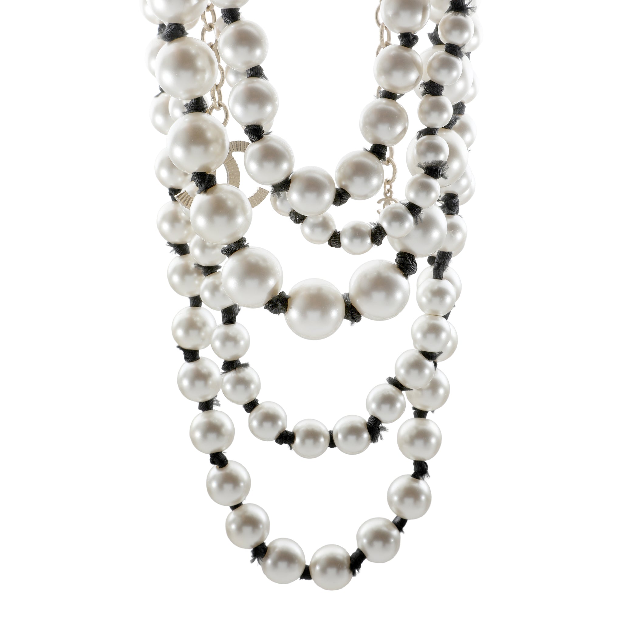 Chanel Five Strand Pearl Bead Choker