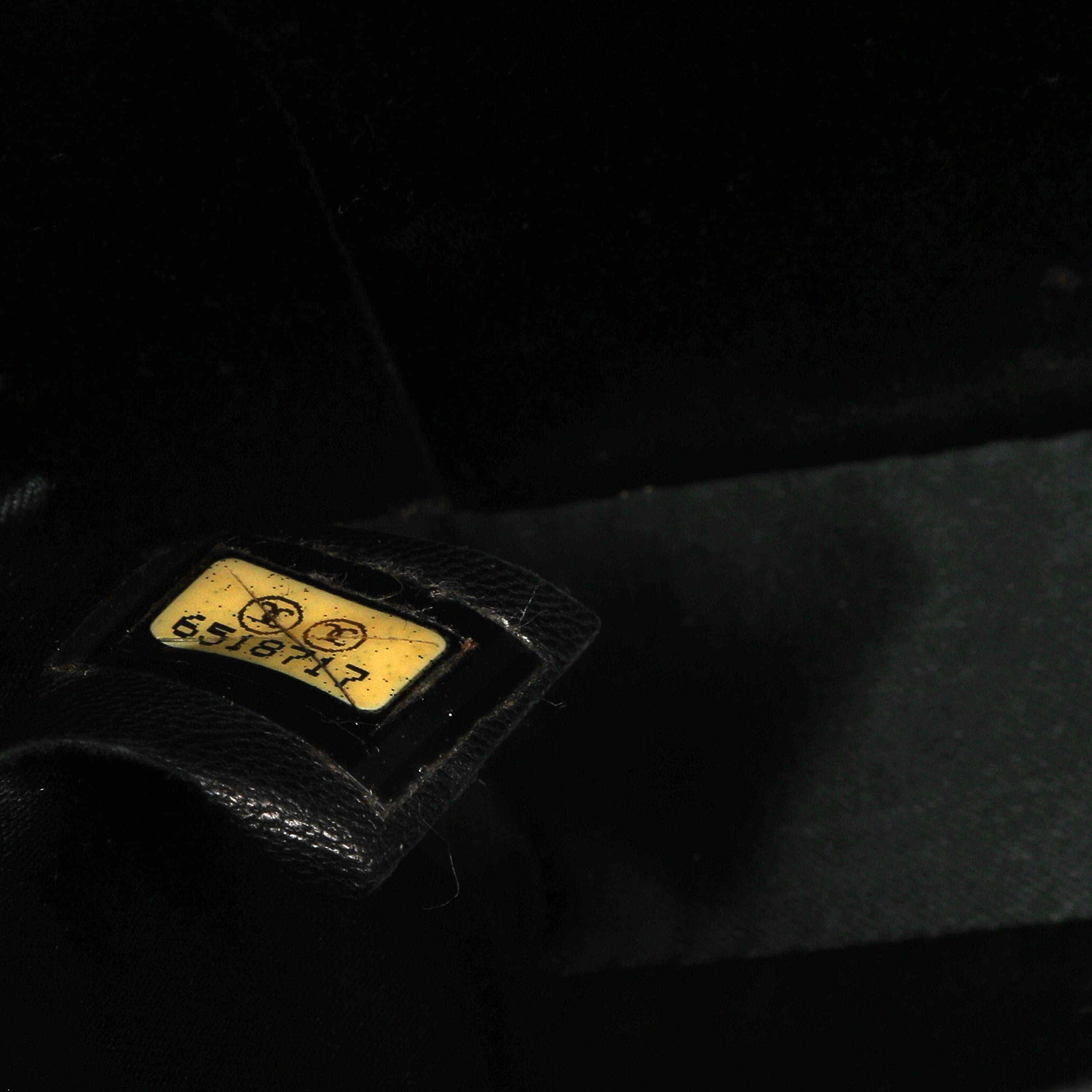 Chanel Black Faux Pearl East West Evening