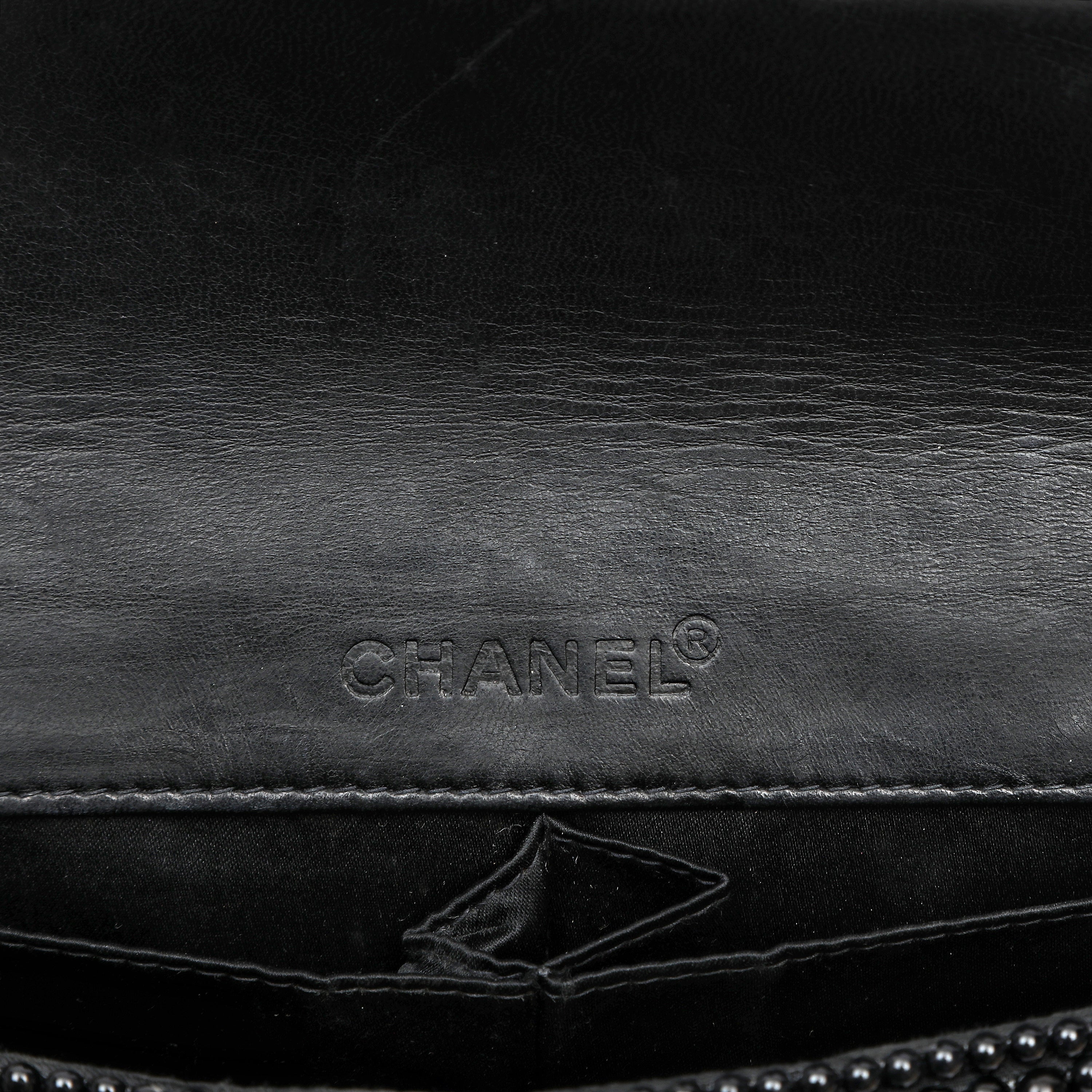 Chanel Black Faux Pearl East West Evening