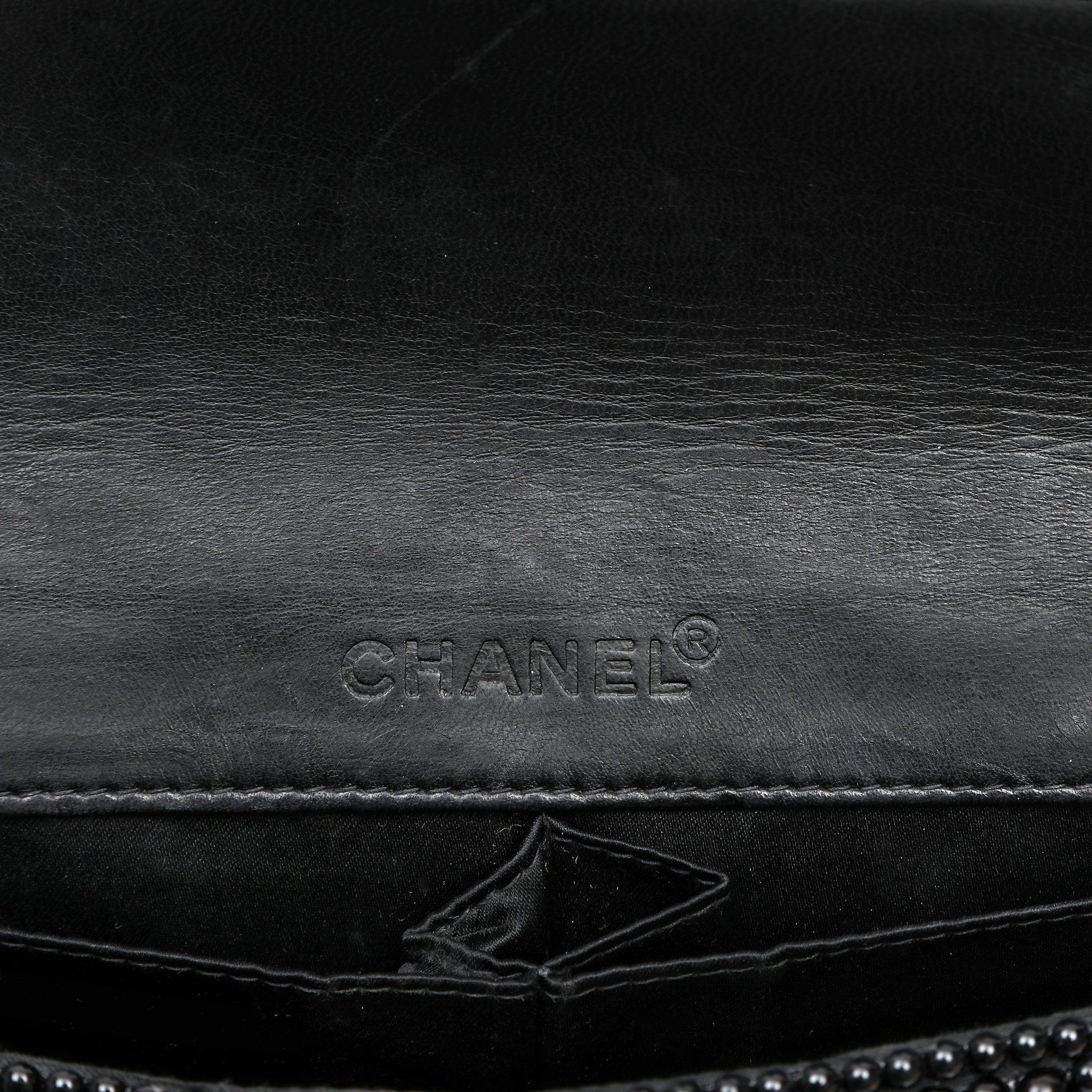 Chanel Black Faux Pearl East West Evening