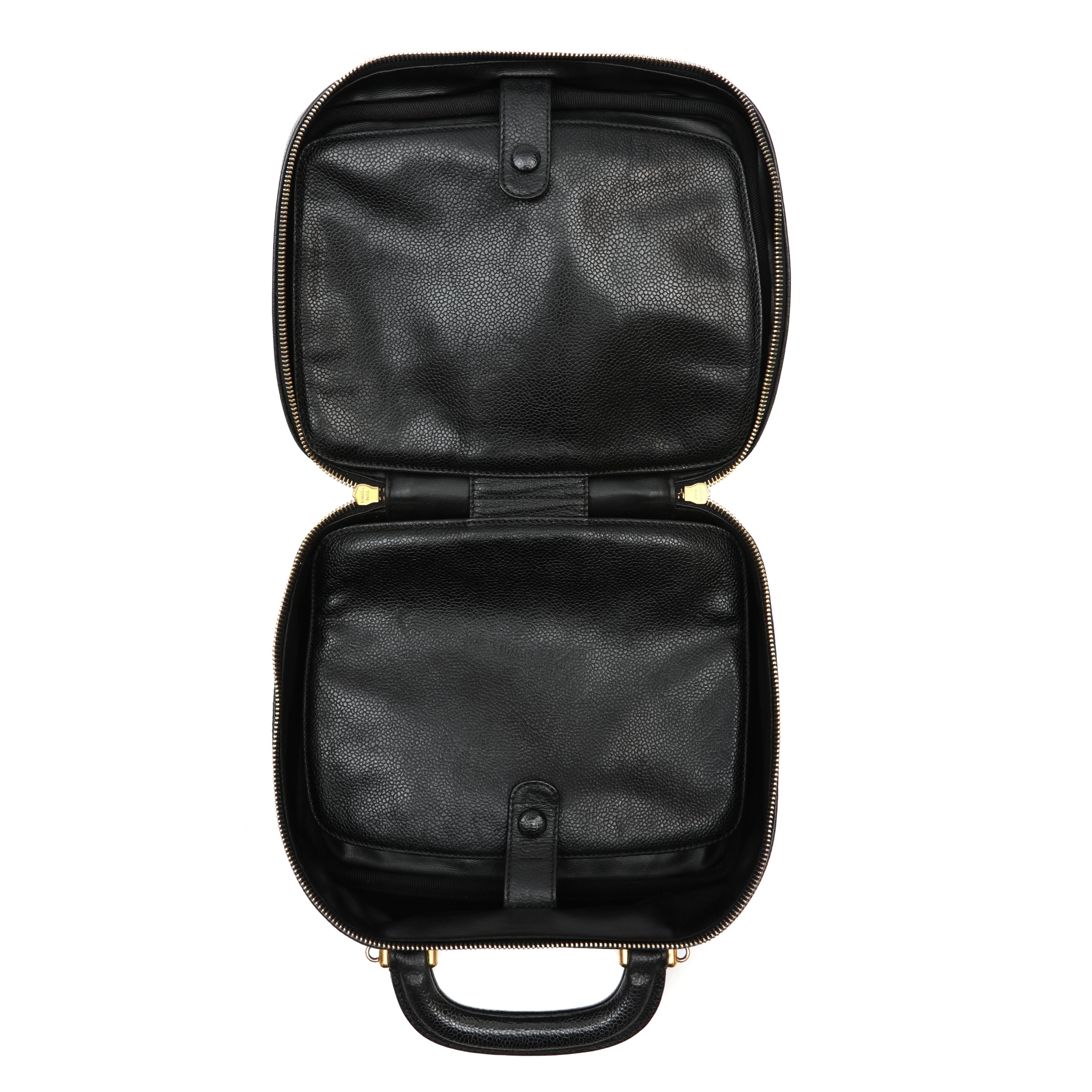 Chanel Vintage Timeless Black CC Caviar Lunch Box