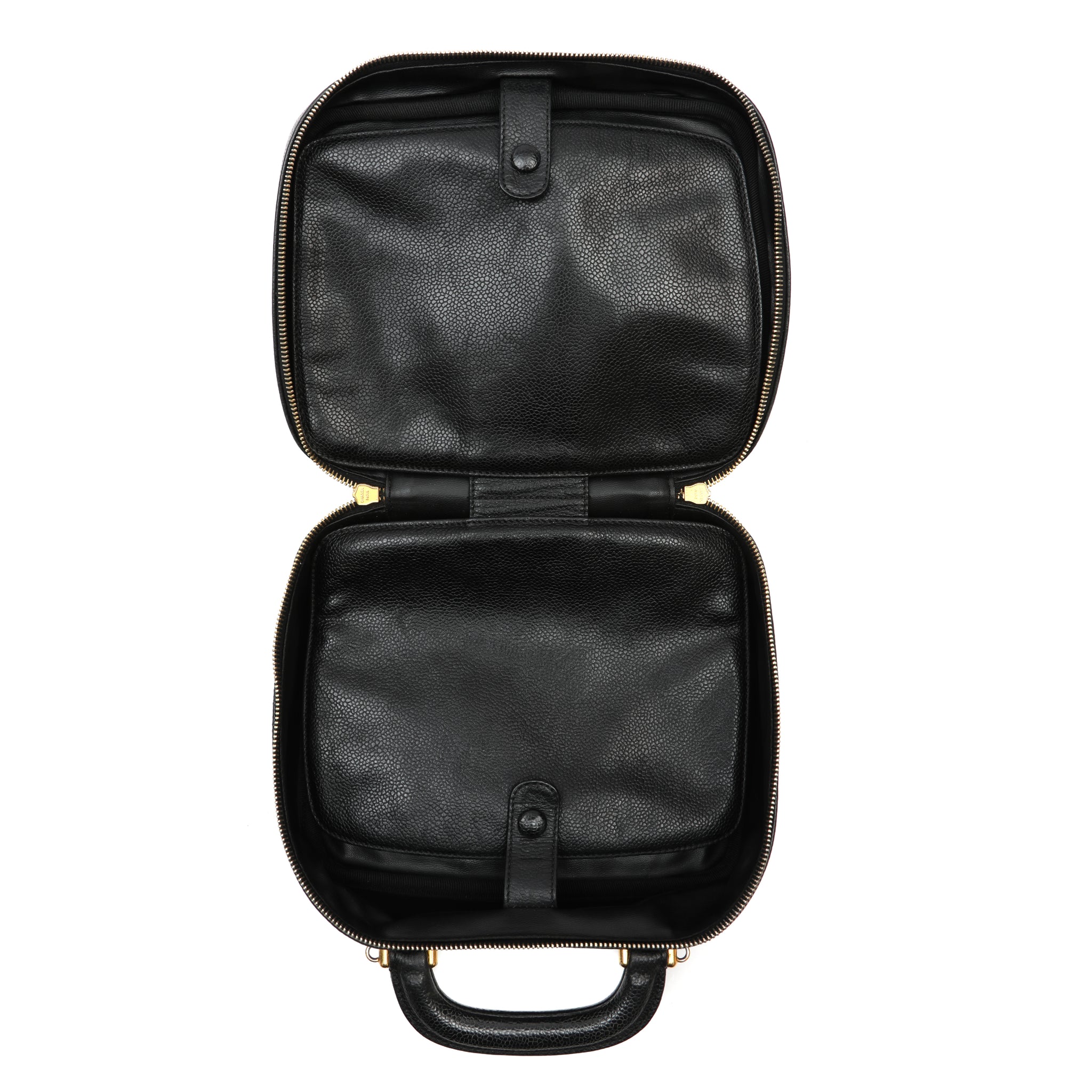 Chanel Vintage Timeless Black CC Caviar Lunch Box