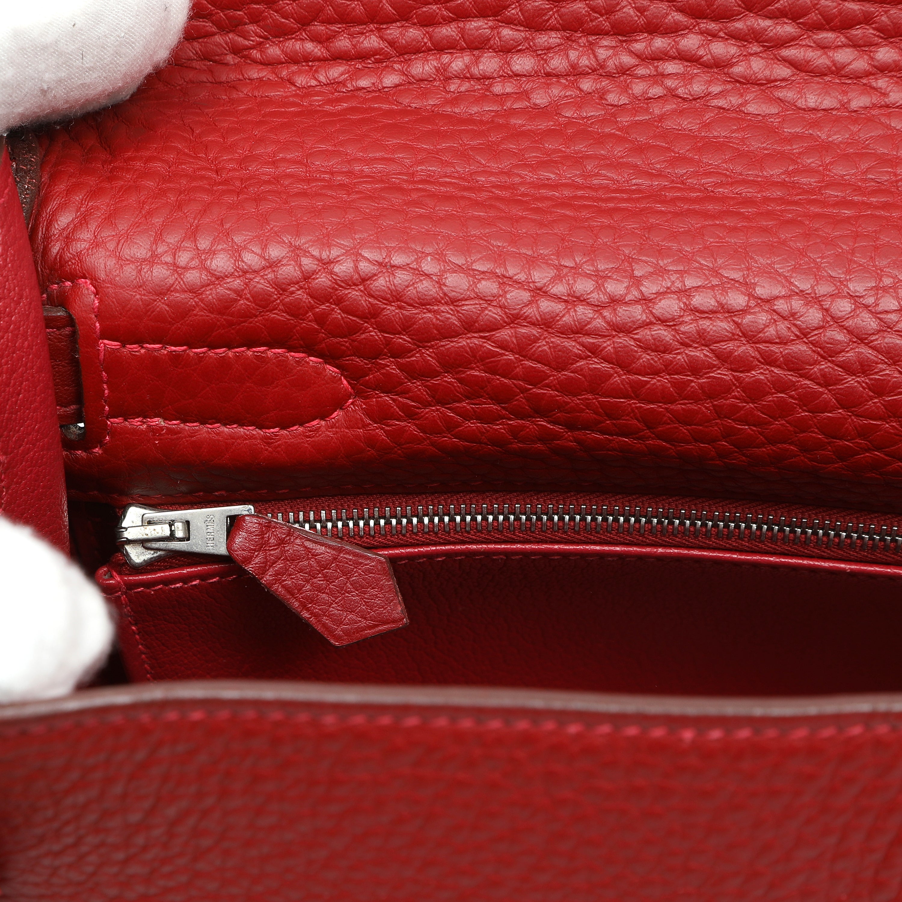 Hermes 32cm Kelly Rouge Vif Togo w PHW