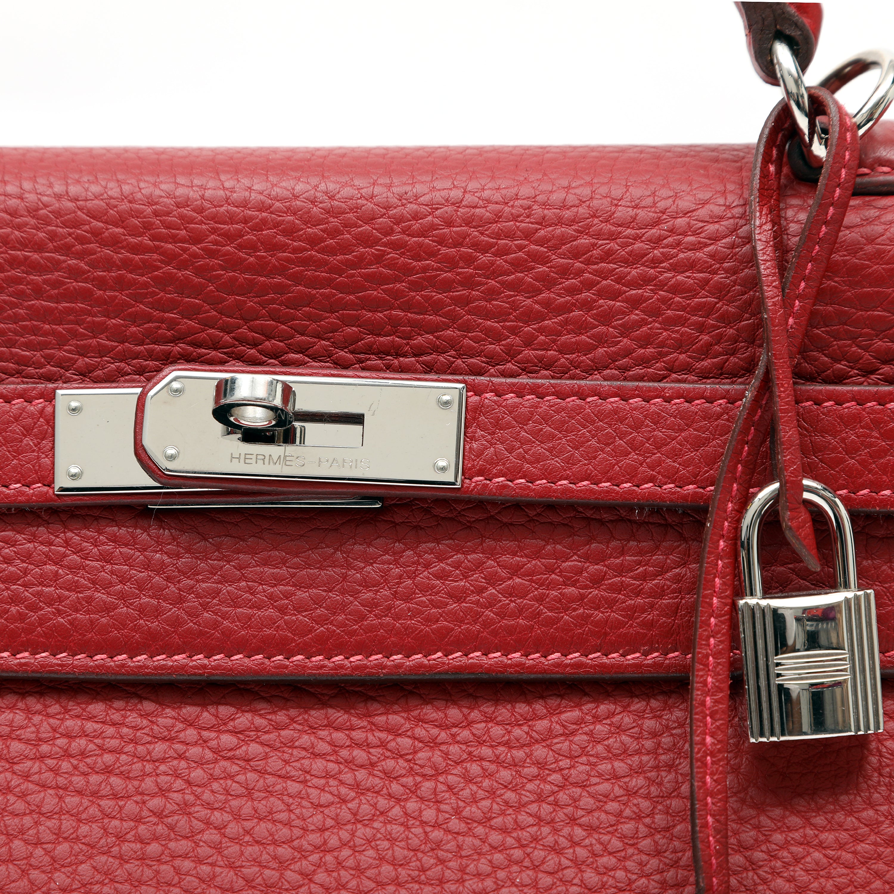 Hermes 32cm Kelly Rouge Vif Togo w PHW
