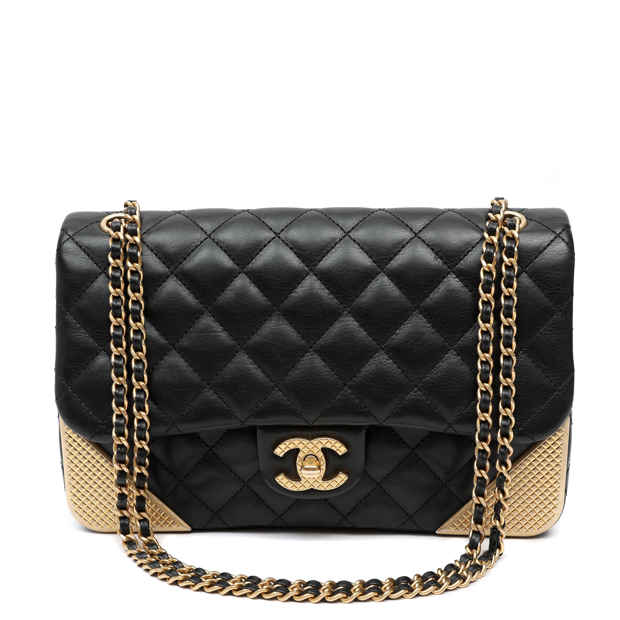 Chanel Quilted Calfskin Rock The Corner Classic Flap