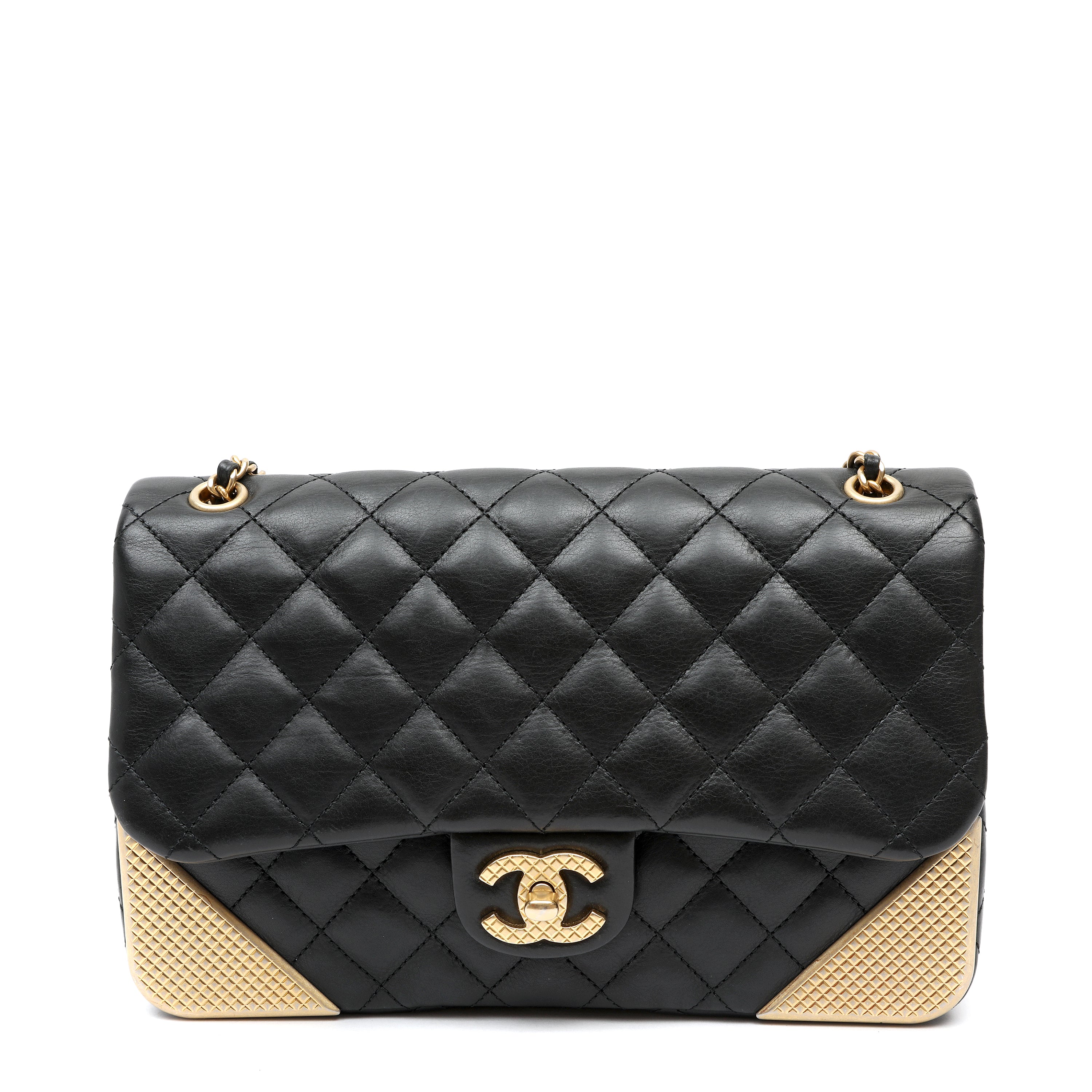 Chanel Quilted Calfskin Rock The Corner Classic Flap