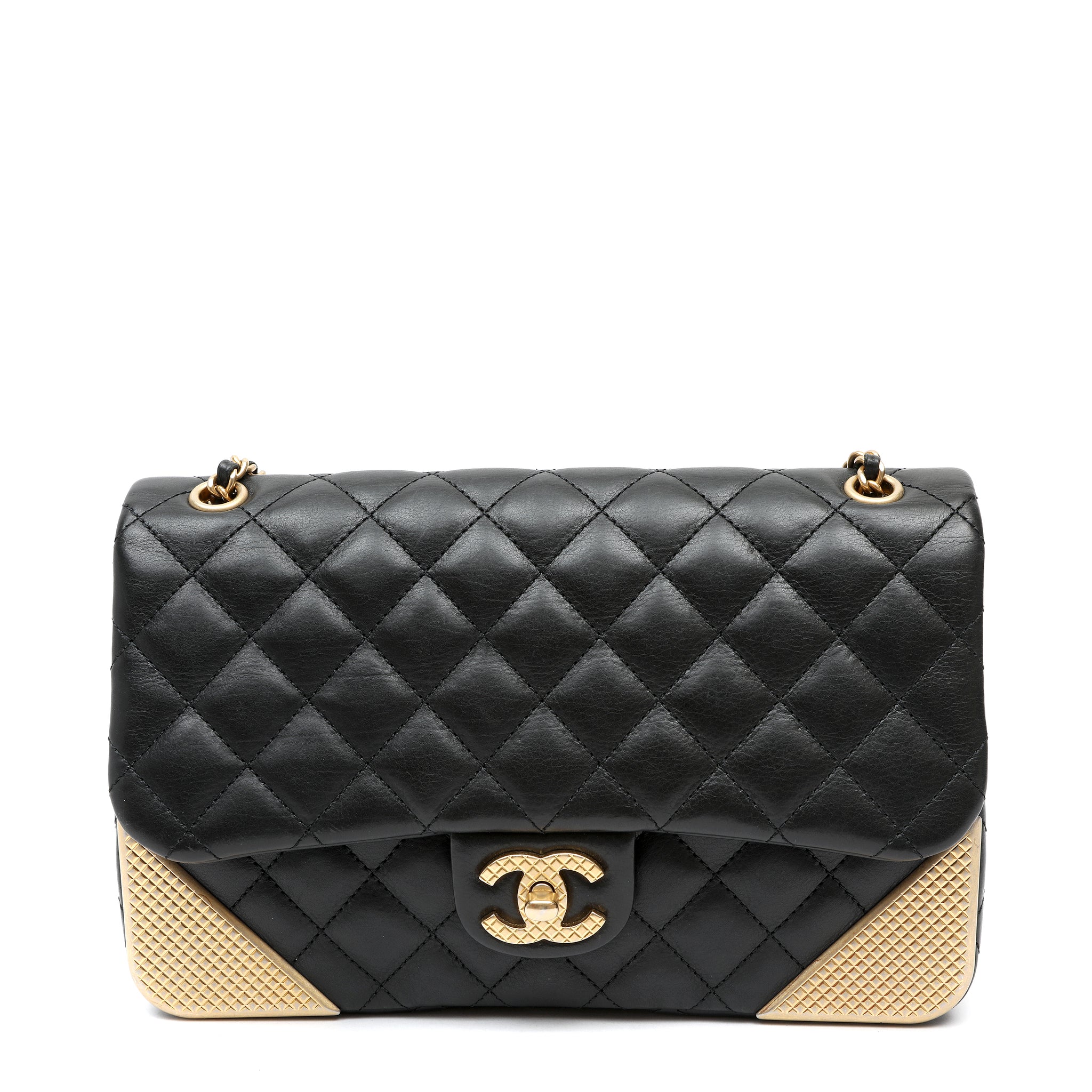 Chanel Quilted Calfskin Rock The Corner Classic Flap