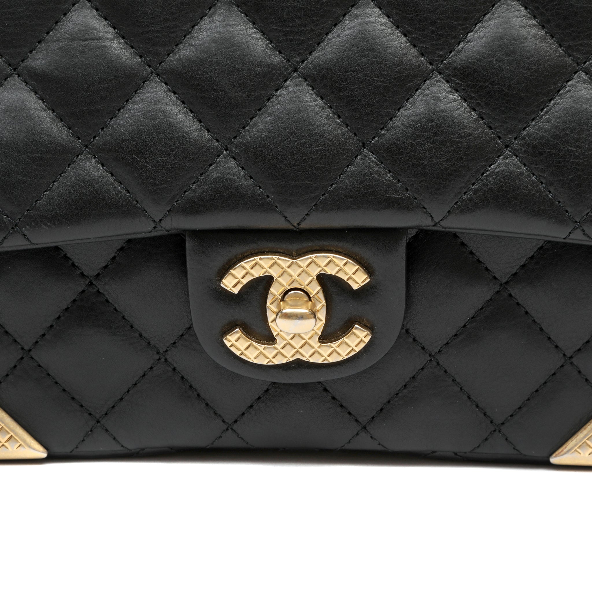 Chanel Quilted Calfskin Rock The Corner Classic Flap