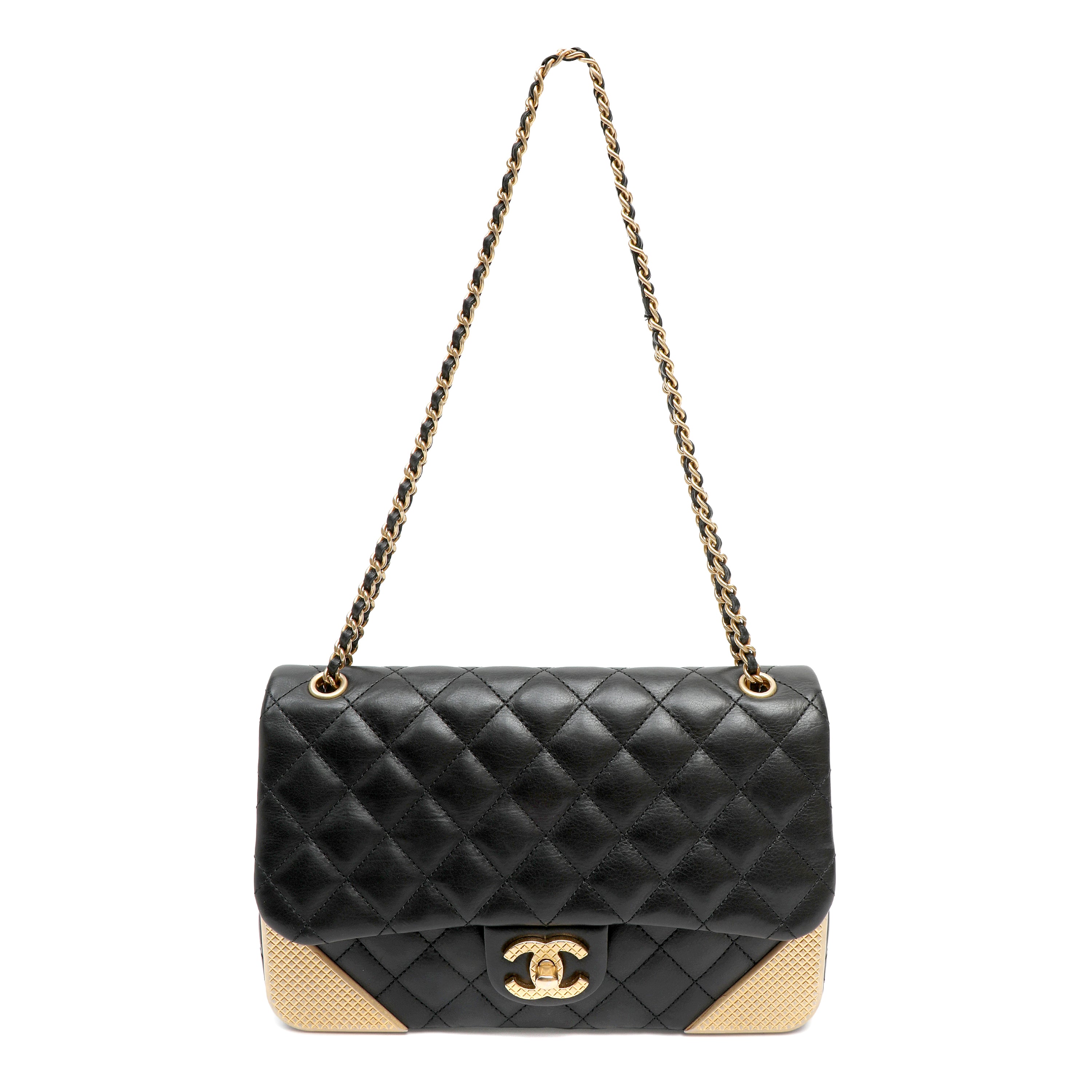 Chanel Quilted Calfskin Rock The Corner Classic Flap