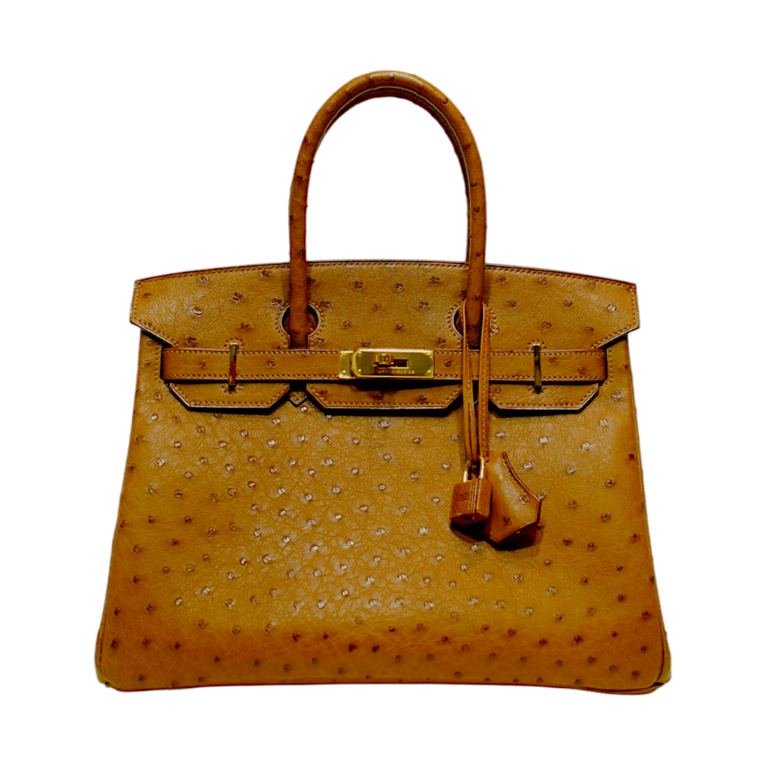 Hermès 30cm Etrusque Brown Ostrich Birkin w/ Gold Hardware