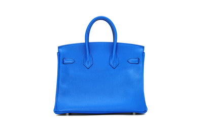 Hermès Bleu Zellige and Capucine Taurillon Novillo Verso Birkin 25
