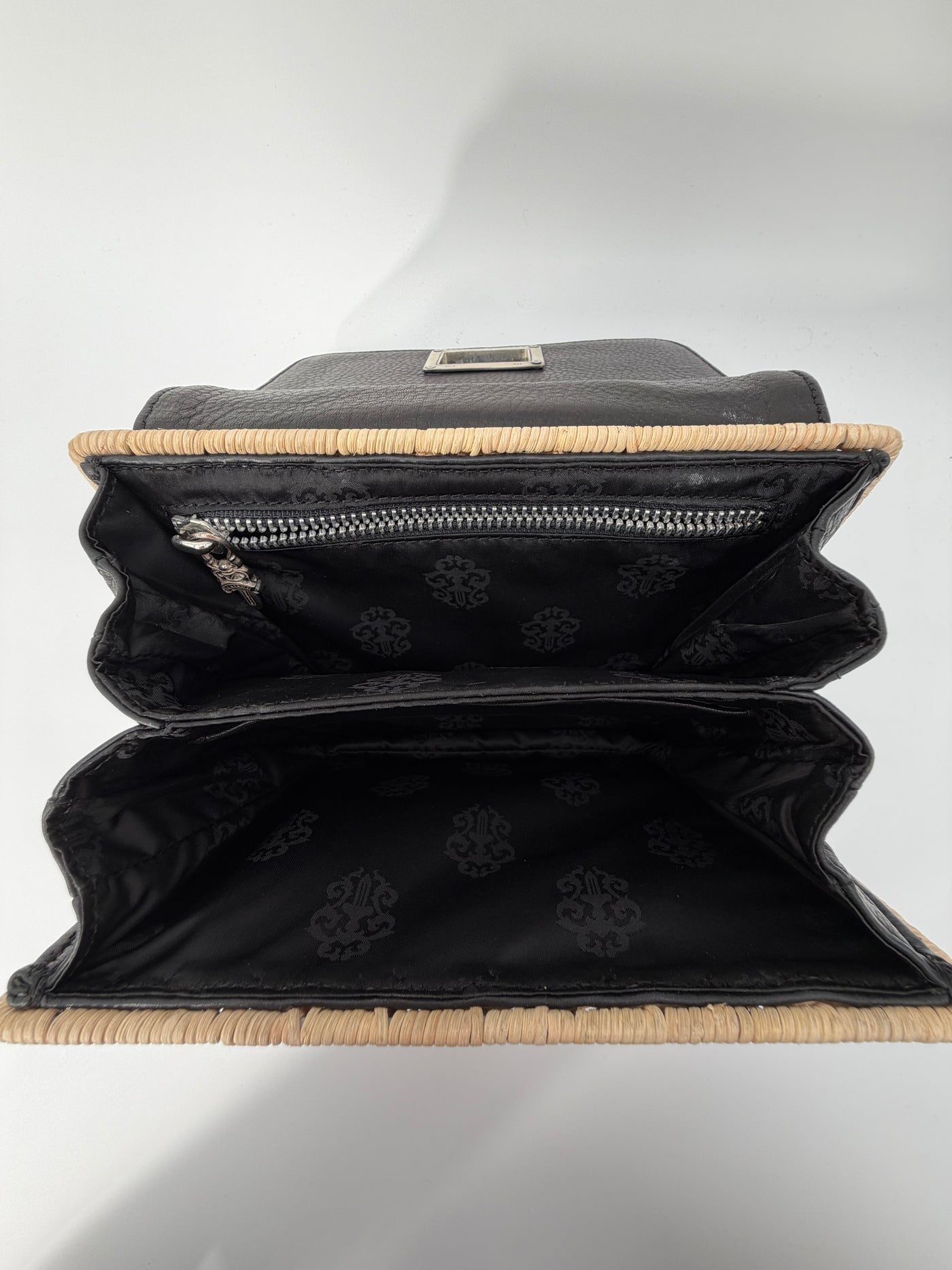 Chrome Hearts Raffia top handle wicker bag