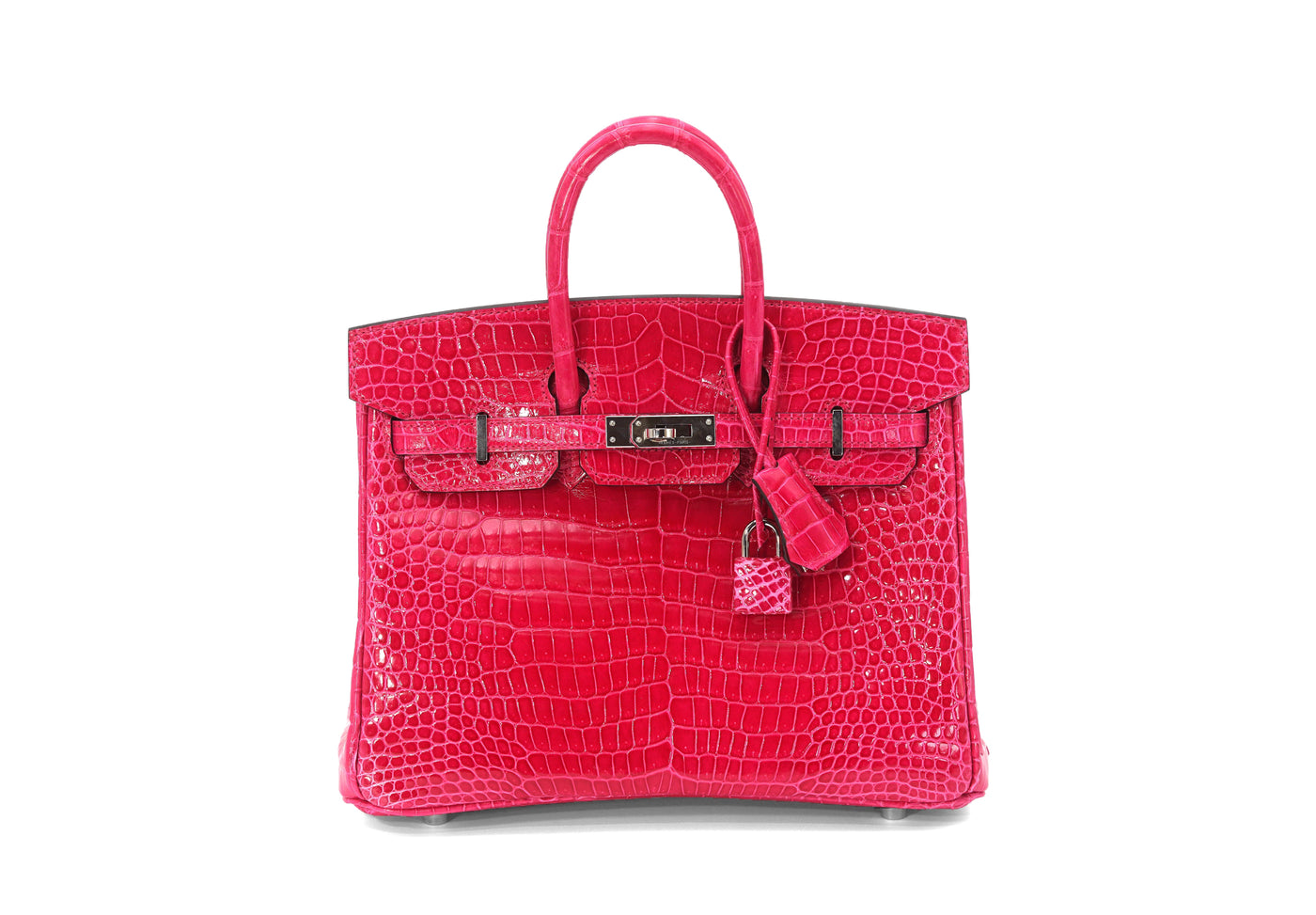 Hermes Rose Mexico porosus croc birkin 25