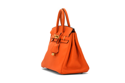 HERMES 25CM ORANGE SWIFT BIRKIN W/ GOLD HARDWARE