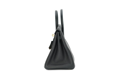HERMÈS 25CM BIRKIN BLACK TOGO LEATHER GHW