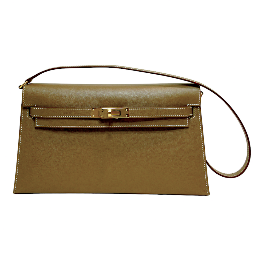 Hermès Veau Madame Etoupe Kelly Elan w/ Contrast Hardware
