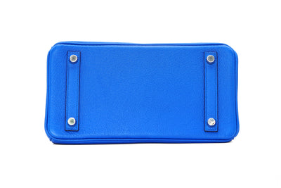 Hermès Bleu Zellige and Capucine Taurillon Novillo Verso Birkin 25
