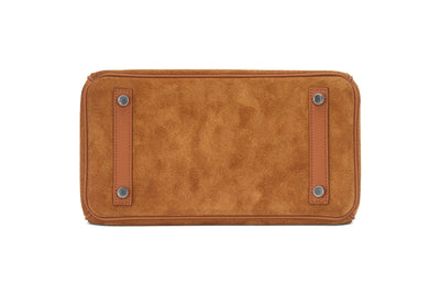 Hermès Grizzly Birkin 25 Gold Grizzly Suede and Swift