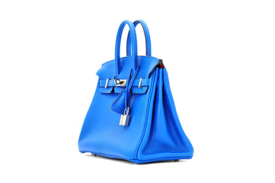 Hermès Bleu Zellige and Capucine Taurillon Novillo Verso Birkin 25